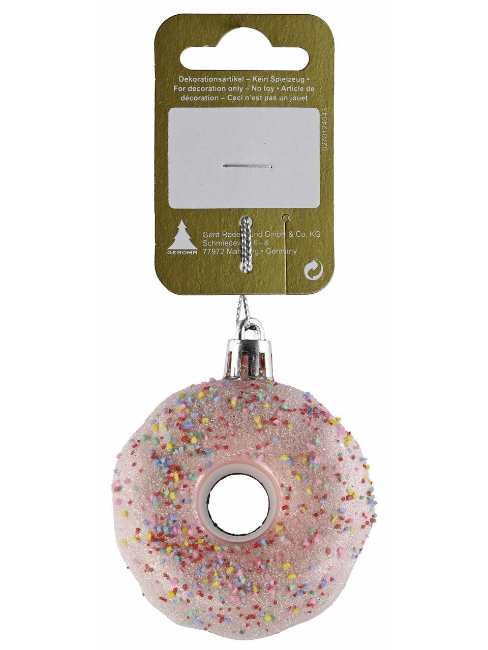 Rodermund Christbaumschmuck Weihnachtsanhänger Donut aus Kunststoff Ø 6 x 3 günstig online kaufen