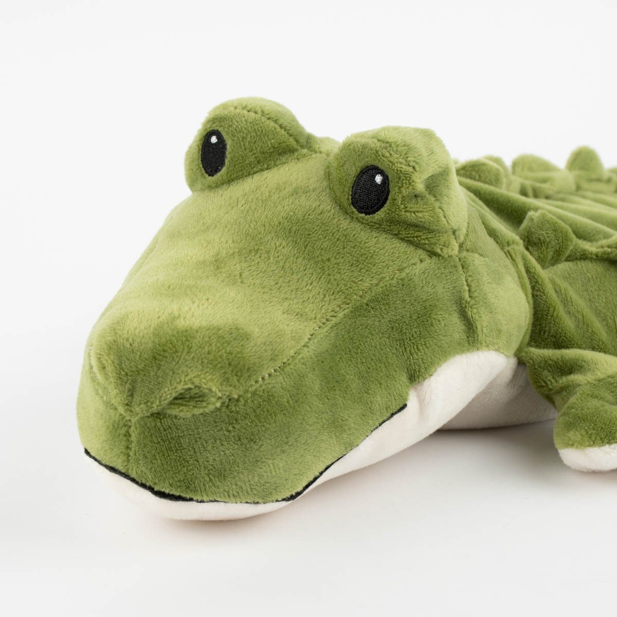 Warmies® Dekokissen Warmies Wärmestofftier Krokodil grün weiß schwarz Hirse-Lavendelfül