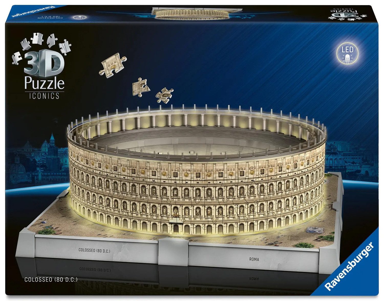 Ravensburger Puzzle 3D Puzzle Iconics: Kolosseum Rom - mit Licht, 200 Puzzl günstig online kaufen