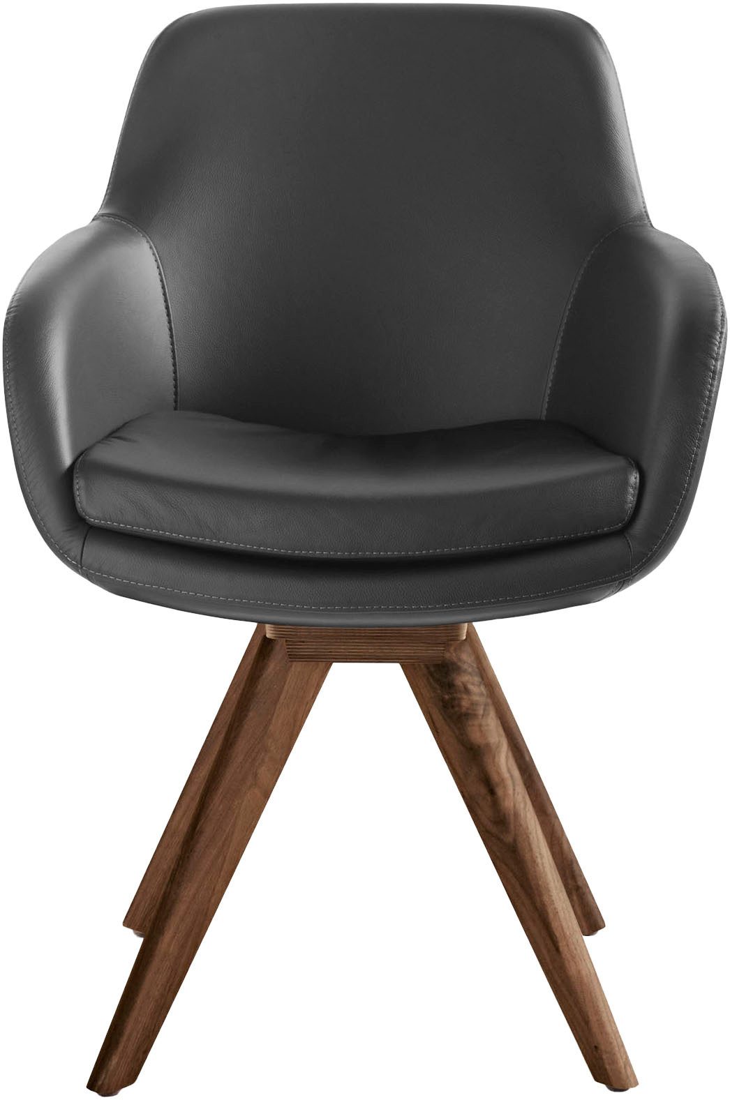 Musterring Esszimmerstuhl Tavia (Set, 2 St), Stativgestell Wildnussbaum, Drehfunktion optional, diverse Farben