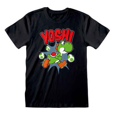 Super Mario Print-Shirt Nintendo Super Mario T-Shirt Yoshi Eggs Neu