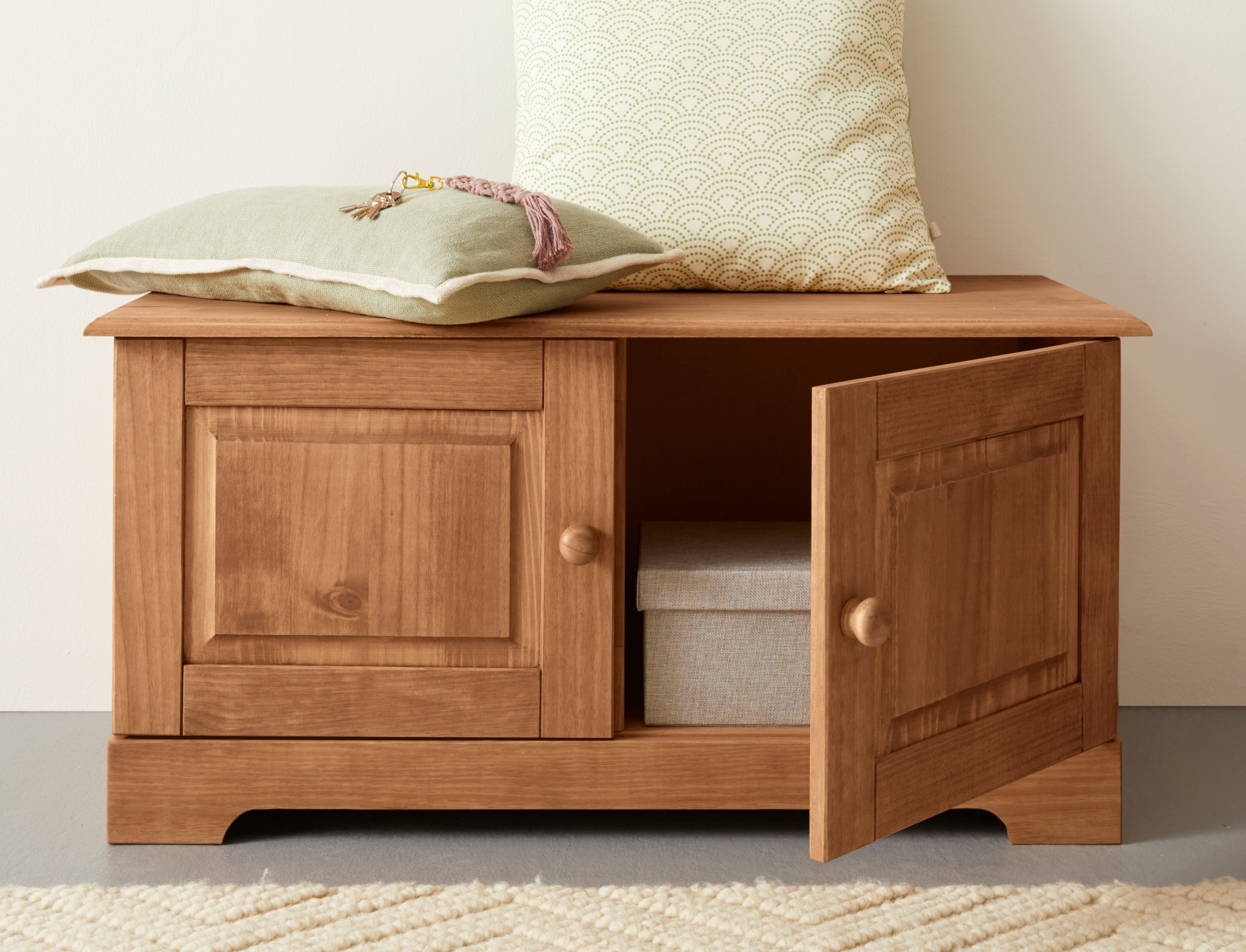 Home affaire Sitzbank "Lisa" mit Stauraum und 2 Drehtüren, Breite 90 cm günstig online kaufen