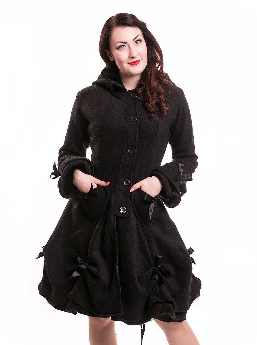 Poizen Industries Wintermantel Alice Coat Gothic Punk Metal Wintermantel