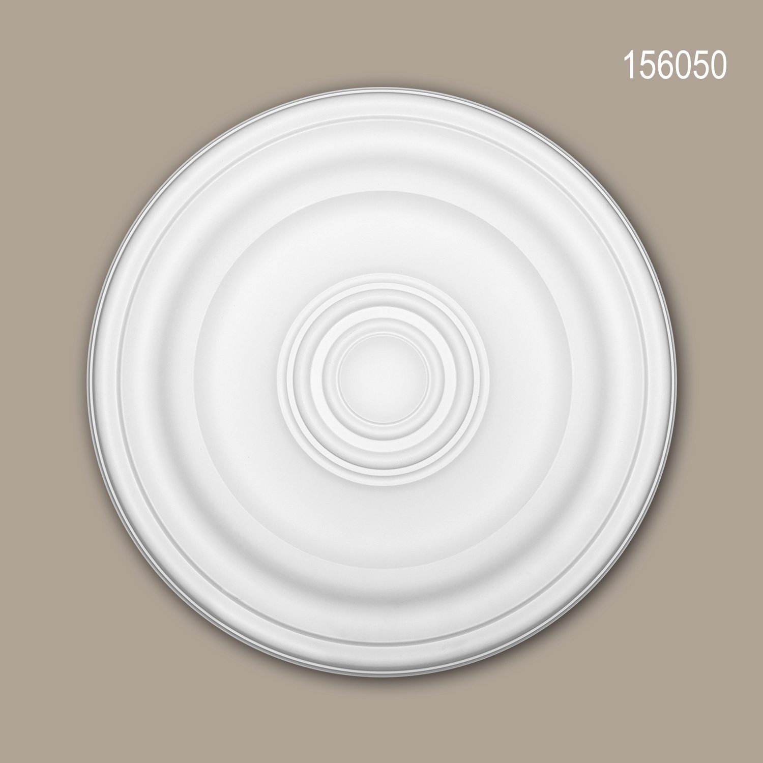 Profhome Decken-Rosette 156050 (Rosette, 1 St., Deckenrosette, Medallion, Stuckrosette, Deckenelement, Zierelement, Durchmesser 40,4 cm), weiß, vorgrundiert, Stil: Zeitlos / Klassisch