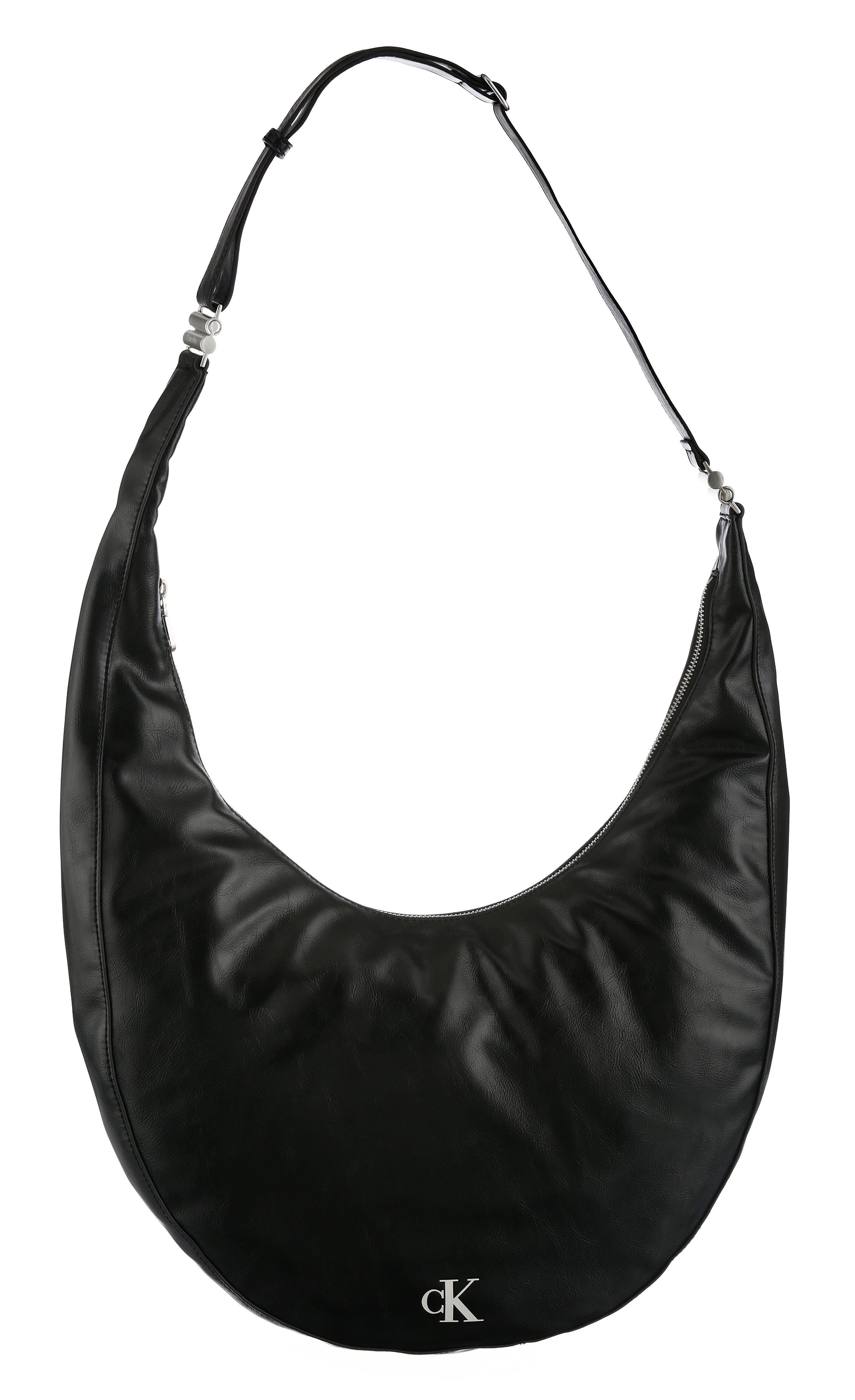 Calvin Klein Hobo BUCKLE CONVERTIBLE HOBO BAG, Schultertasche, Umhängetasche, Hobo Bag mit CK-Logo
