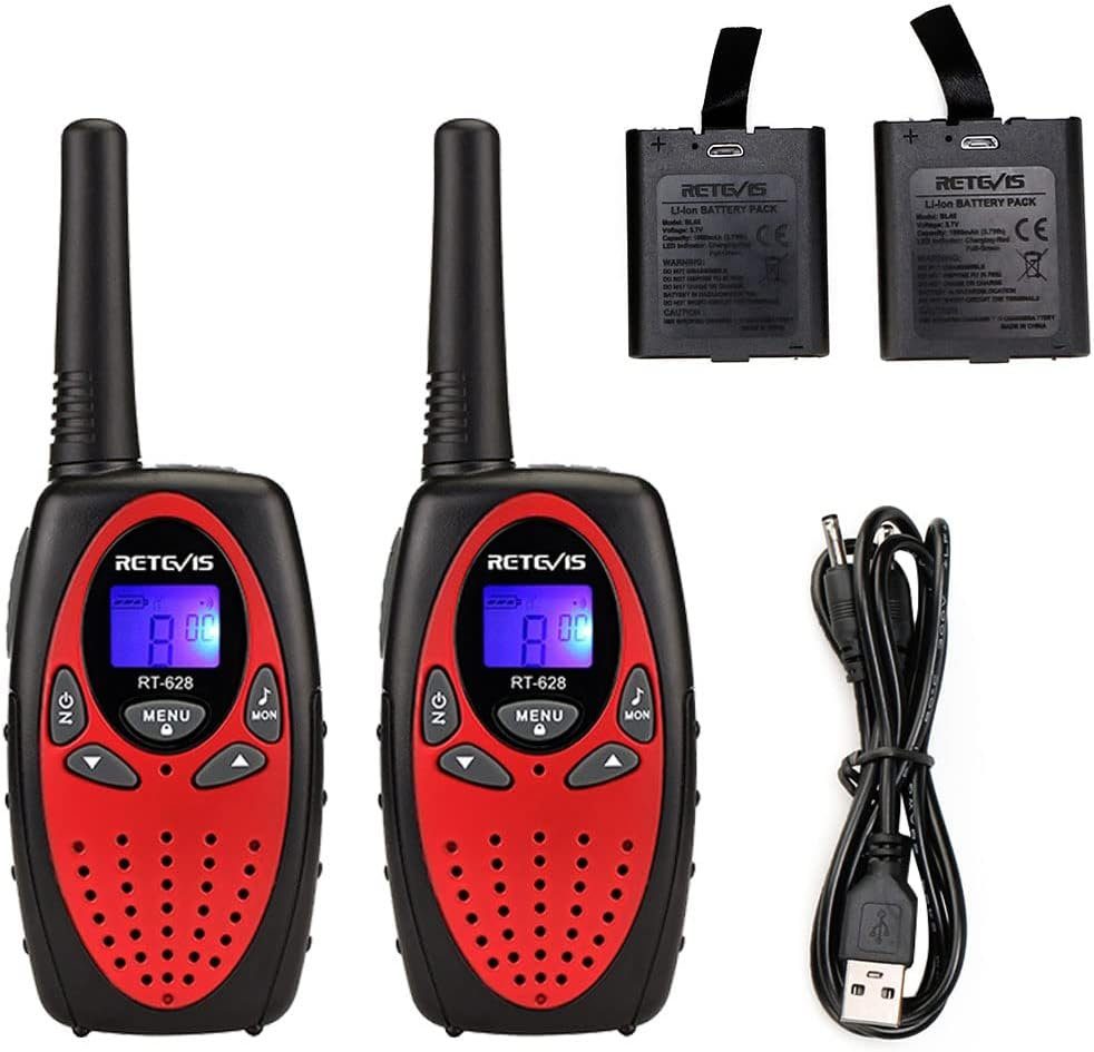 Retevis Walkie Talkie RT628 Kinder Spielzeug Aufladbar,mit Lithium Ion, für Camping (1 Paar)