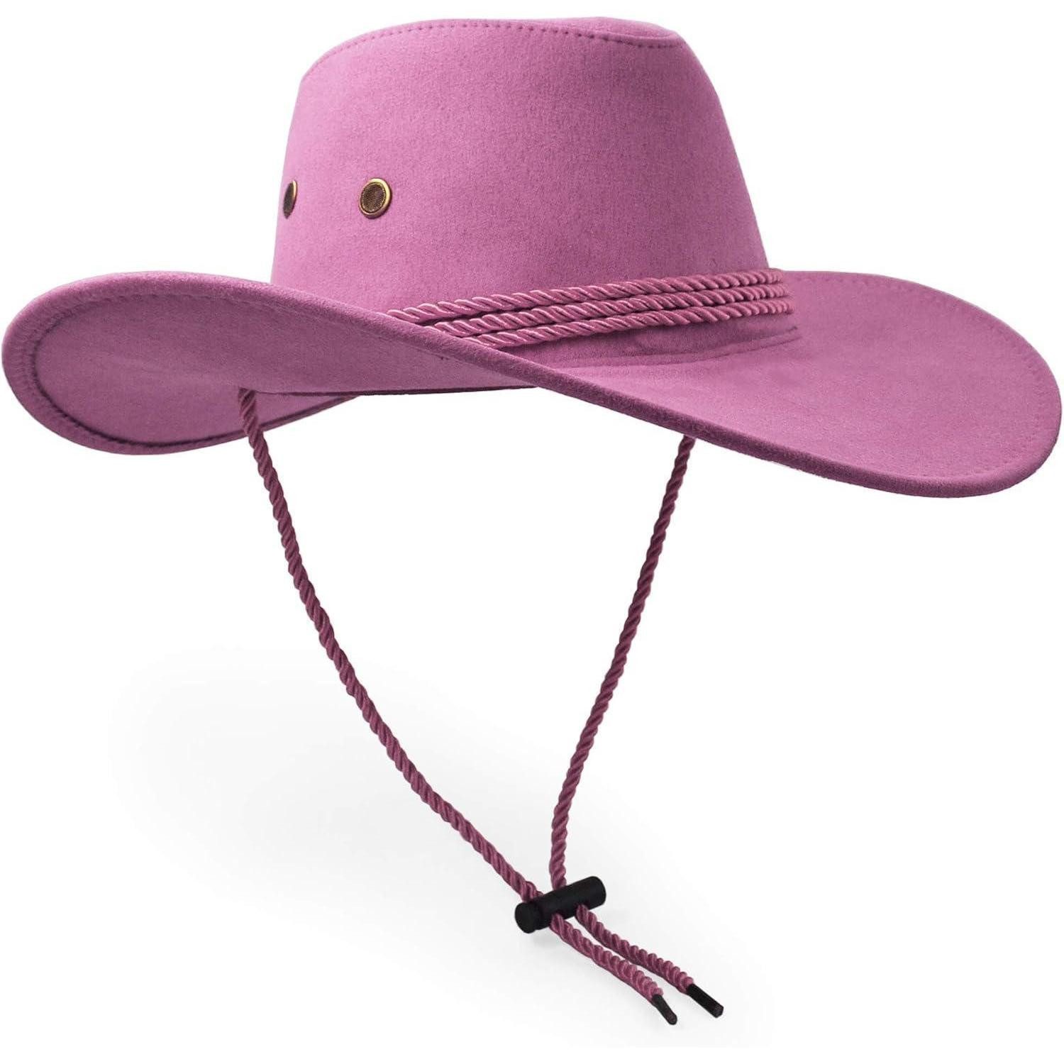 LuxusKollektion Cowboyhut Cowboyhut Sonnenhut Westernhut Kunstleder Einheitsgröße rose