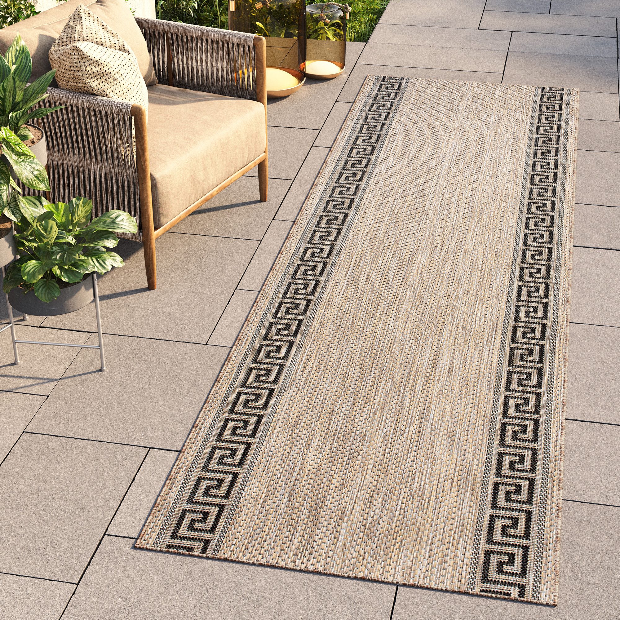 Tapiso Läufer MELISSA, rechteckig, Höhe: 6 mm, Indoor & Outdoor, UV-beständig, wetterfest, modern