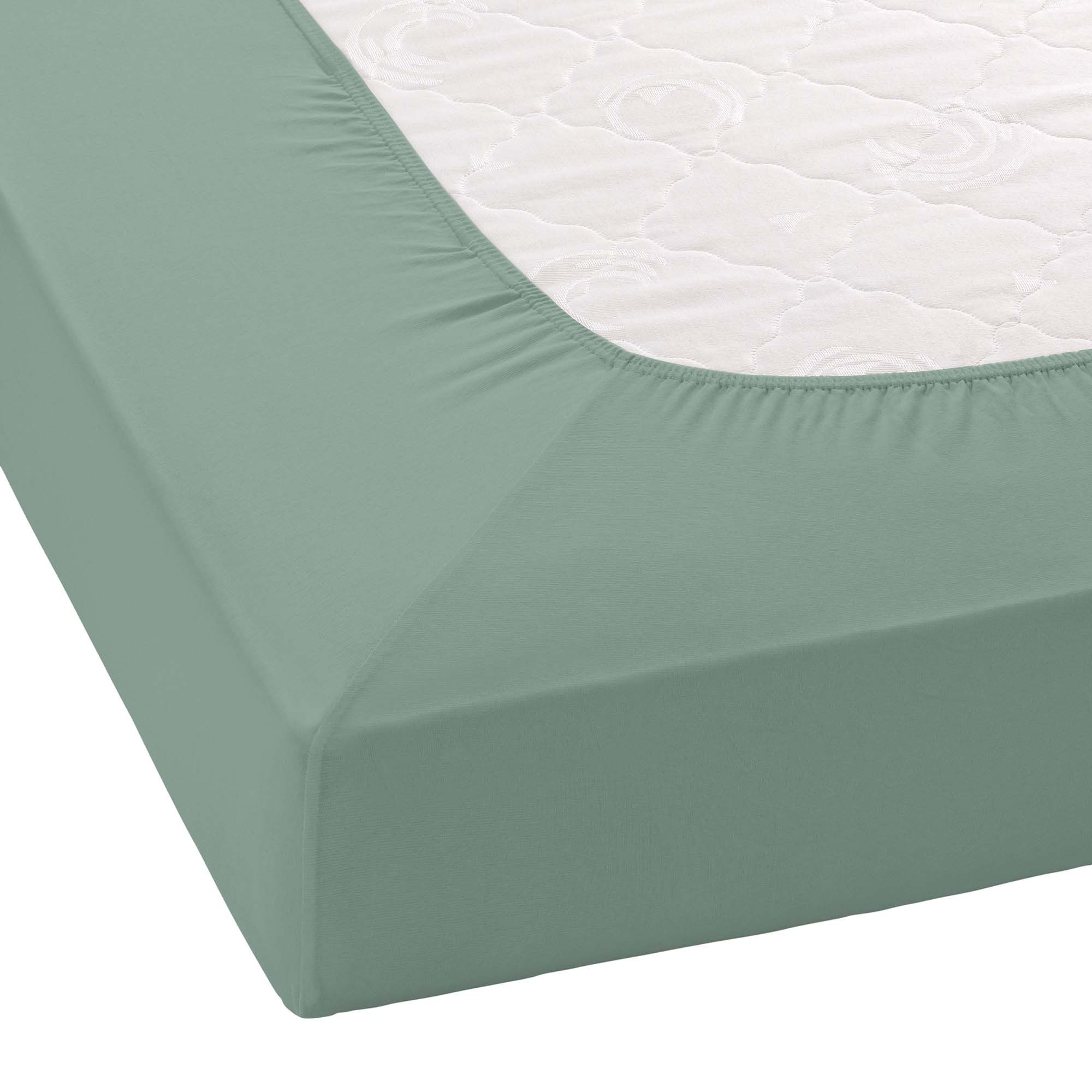 Janine Spannbettlaken MAKO-FEINJERSEY 5007, Mako-Jersey, Gummizug: rundum, (1 Stück), aus 100% Baumwolle, für Matratzen bis 26 cm Höhe – Bild 3 von 5