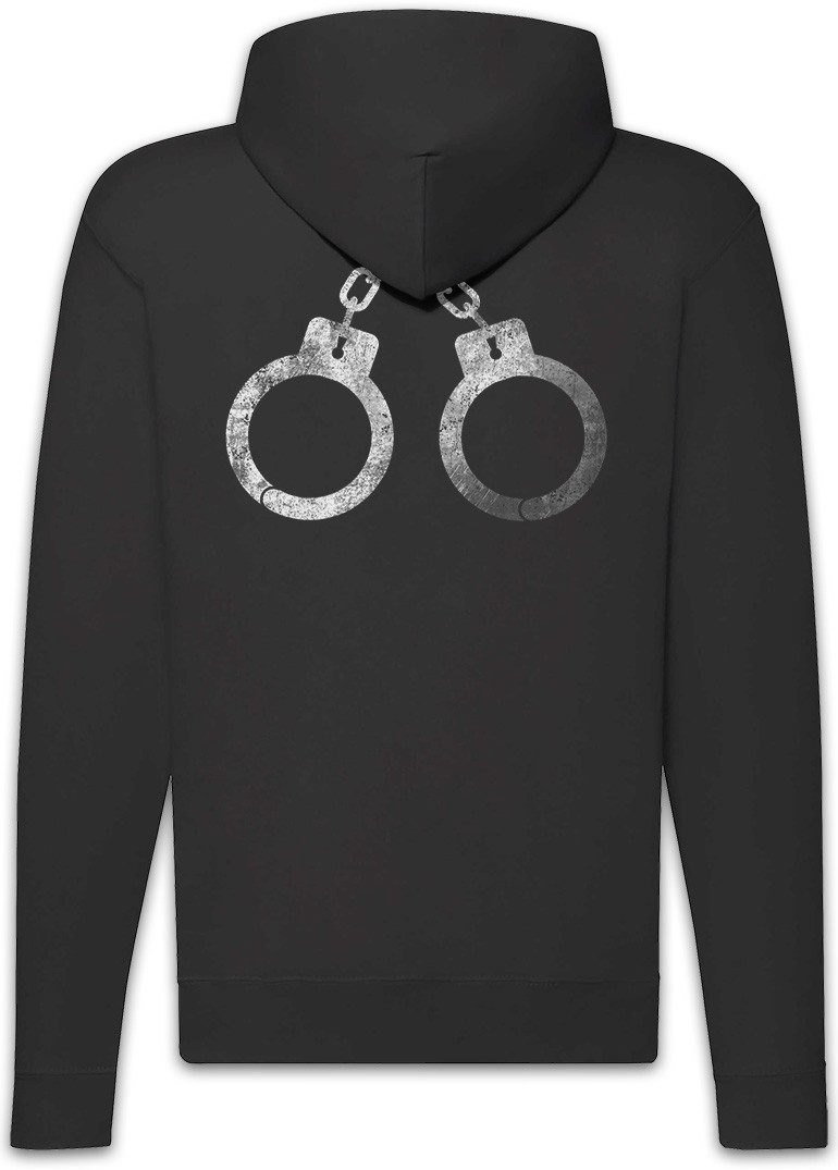 Urban Backwoods Sweatjacke Handcuffs Zipper Hoodie Handschellen Polizei Criminal Gangster Police (1-tlg) Cuffs Bondage Gothic Punk