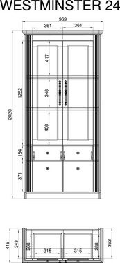 Home affaire Vitrine Westminster im romantischen Landhausstil, exclusiv by Otto