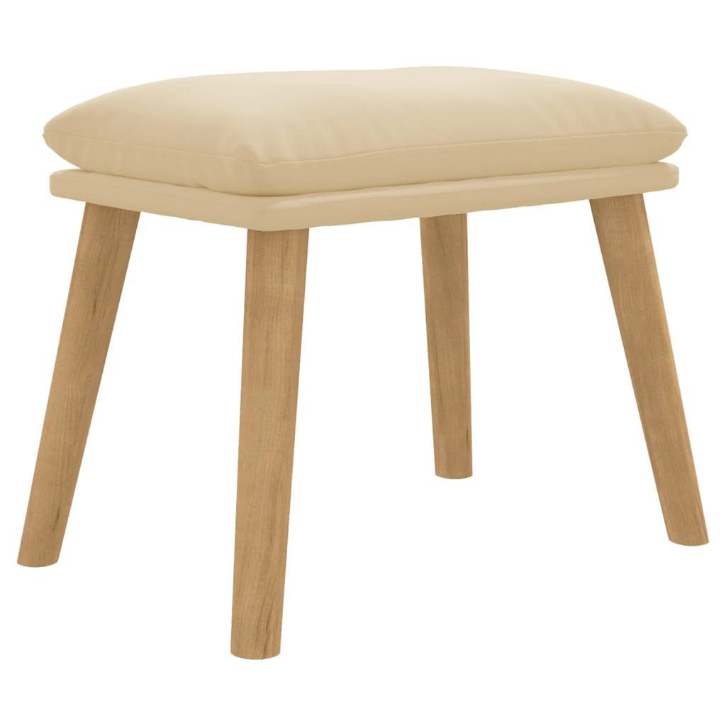 vidaXL Polsterhocker Fußhocker Cremeweiß 45x29,5x35 cm günstig online kaufen