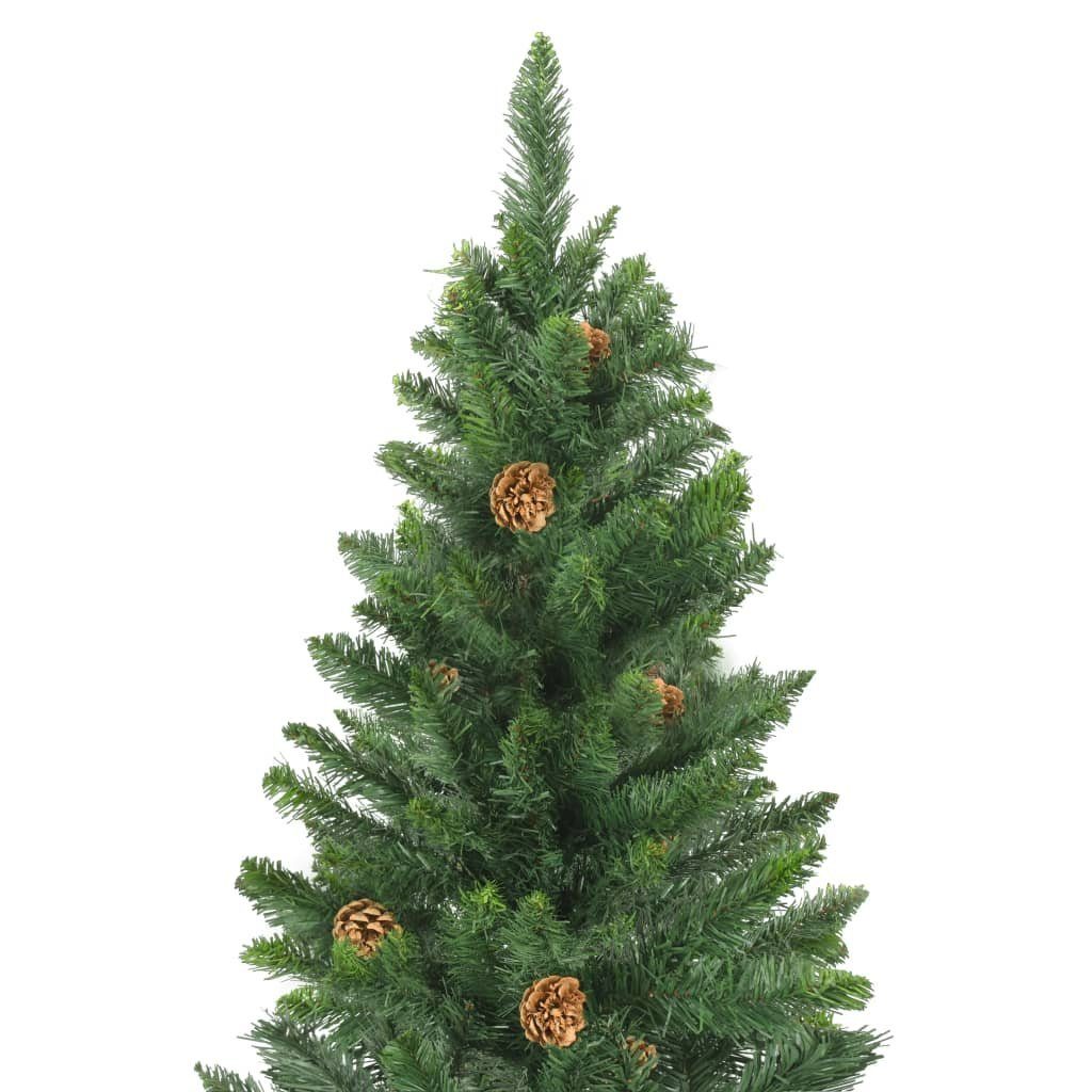 Künstlicher Grün mit vidaXL 210 cm Weihnachtsbaum Kiefernzapfen Künstlicher Weihnachtsbaum