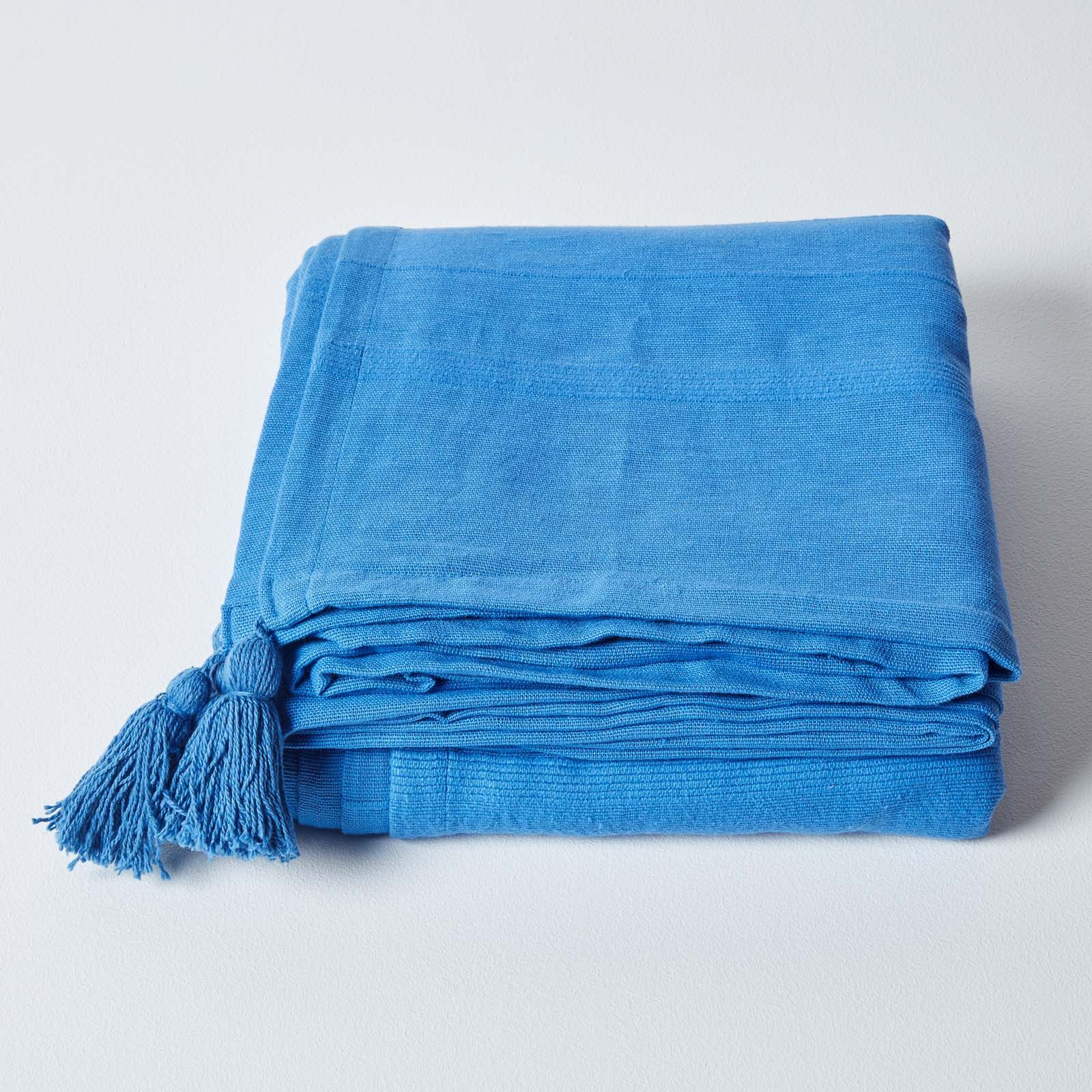 Plaid Tagesdecke Rajput, 100% Baumwolle, blau, günstig online kaufen