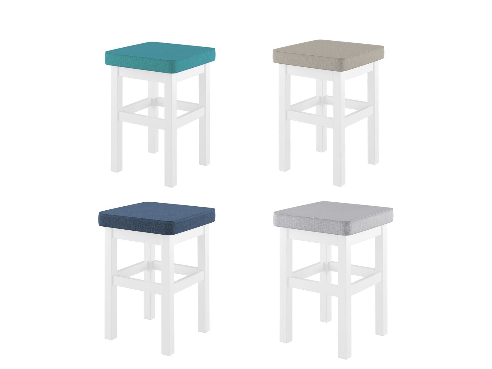 ERST-HOLZ Arbeitshocker Holzhocker mit Verschiedenen Polsterfarben Sitz in günstig online kaufen