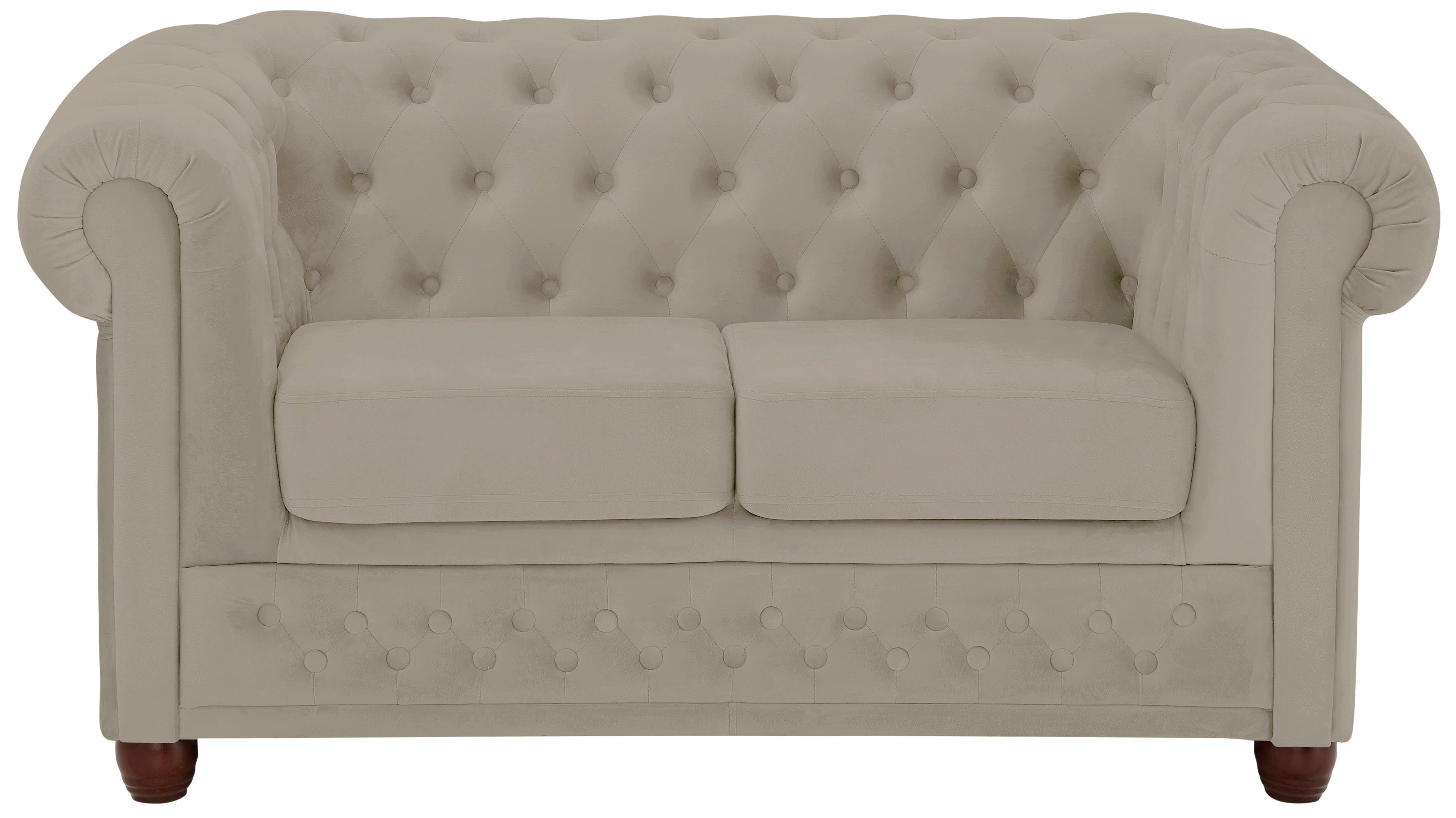 Home affaire Chesterfield-Sofa New Castle, mit hochwertiger Knopfheftung in Chesterfield-Design, B/T/H: 148/86/72