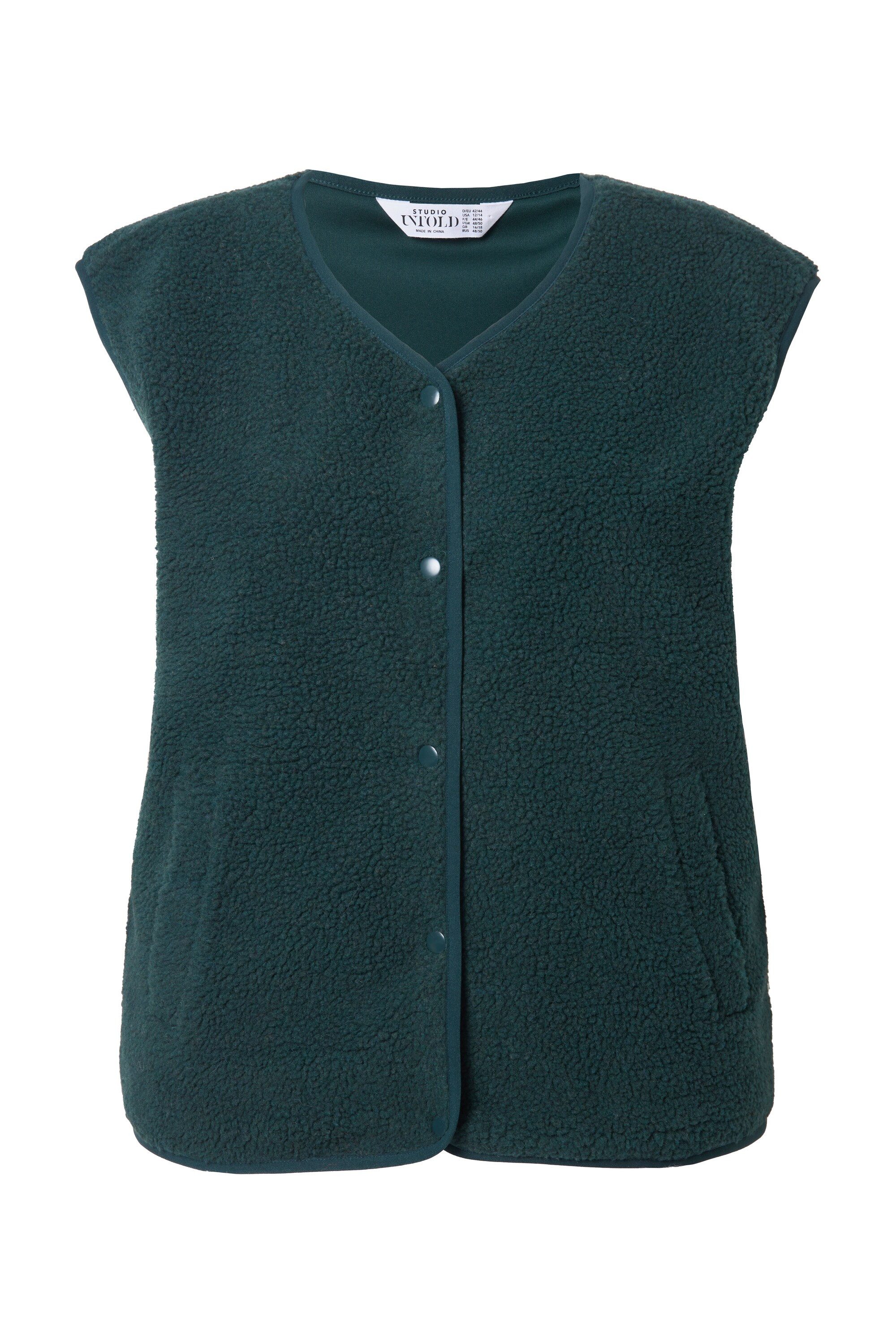 Studio Untold Steppweste Teddyweste cropped Druckknöpfe günstig online kaufen