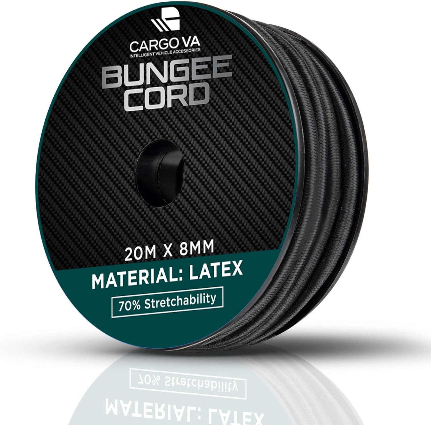 CargoVA® Spanngurt Gummiseil Schwarz – wetterfestes Expanderseil für Anhänger & Планирование UV-beständig, wetterfest, flexibel, reißfest, abriebfest