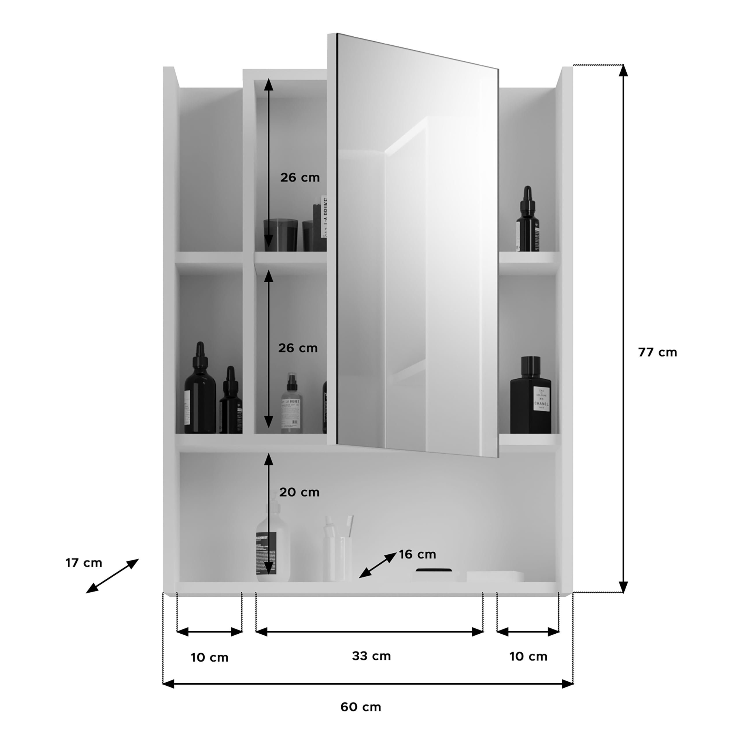 Vendela weiß Modern NB Schminkspiege... Newroom TZ Spiegelschrank weiß MDF Hochglanz Spiegelschrank