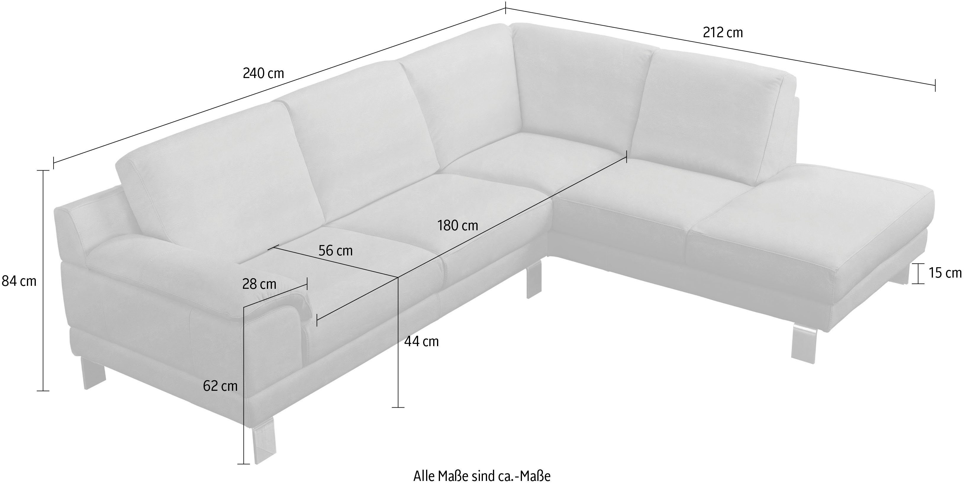 elegante Shakira, mane, mit Metallfüße Egoitaliano Ecksofa