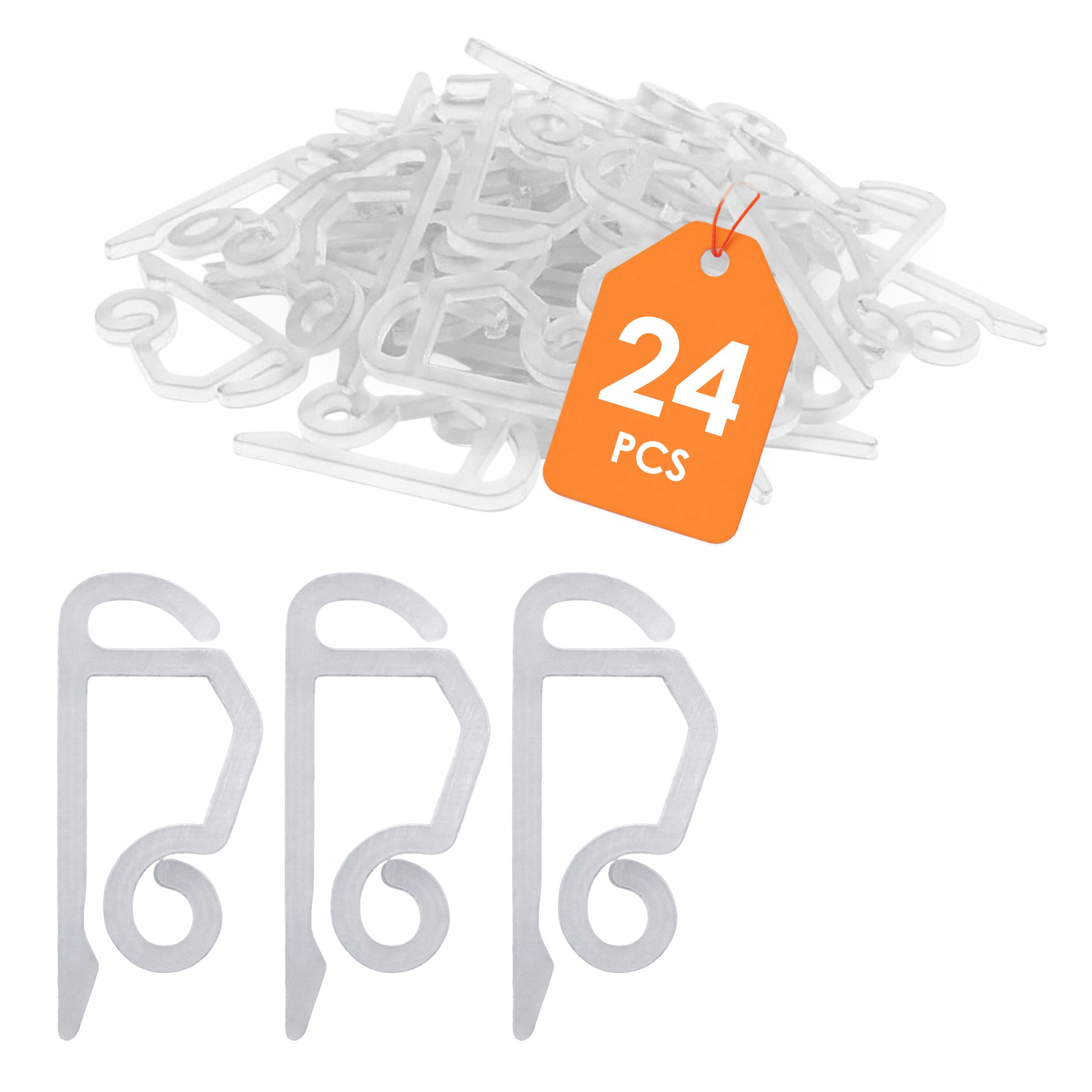 Spetebo Dekohaken Dachrinnenhaken für Lichterketten und Lichternezte, Dachrinne, Dachpfanne, (Packung, 24-St., 24 Stück), Kunststoff Dachrinnen Halterung
