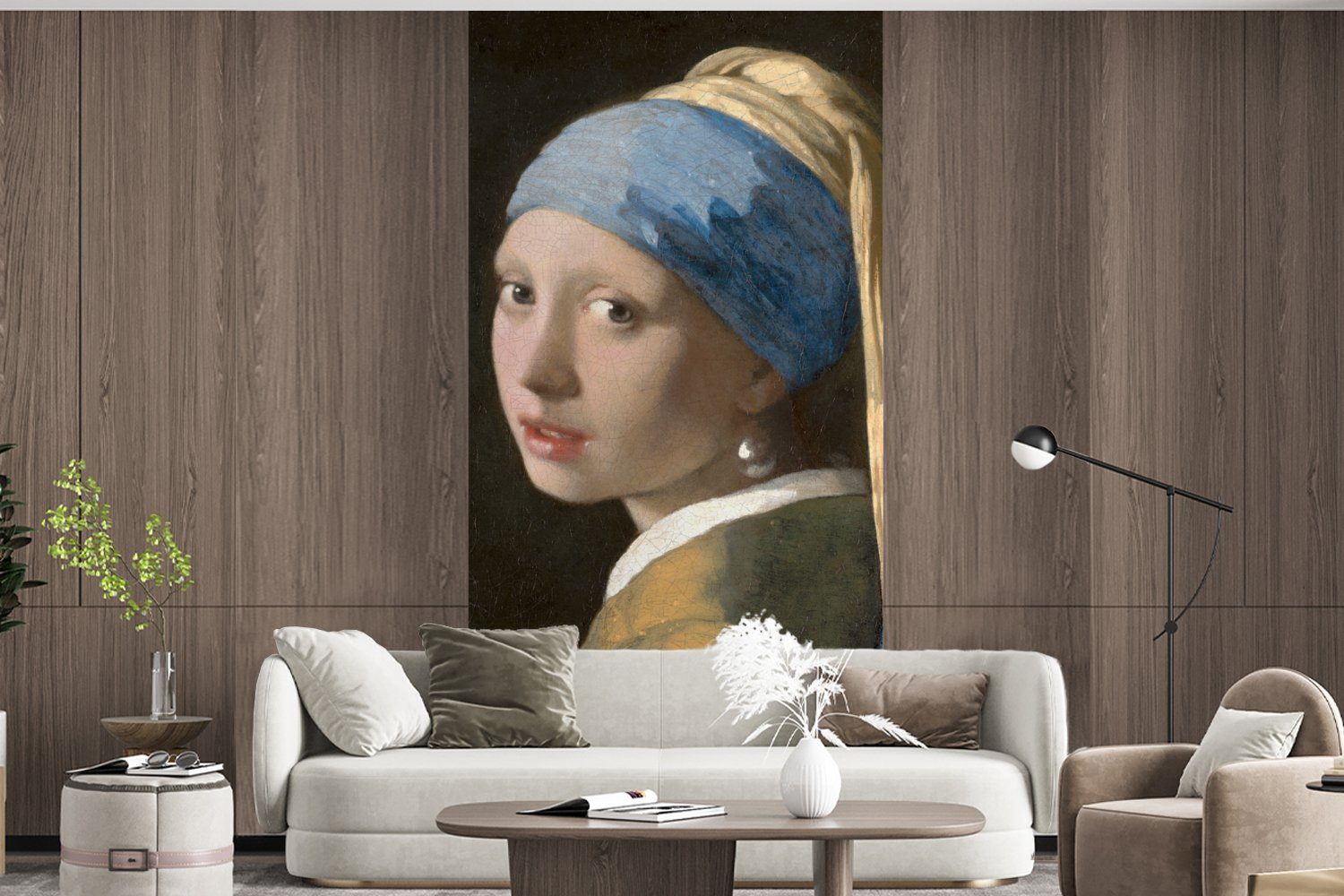 Fototapete Johannes Mädchen - mit Vliestapete (2 dem für Fototapete Perlenohrring Vermeer, Gemälde Matt, von Wohnzimmer Küche, St), bedruckt, MuchoWow Das Schlafzimmer