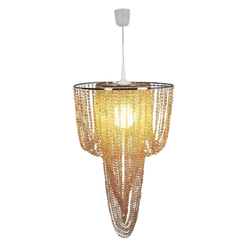 näve Pendelleuchte, Leuchtmittel nicht inklusive, Pendelleuchte Hängelampe Deckenleuchte Kronleuchter Metall Beige