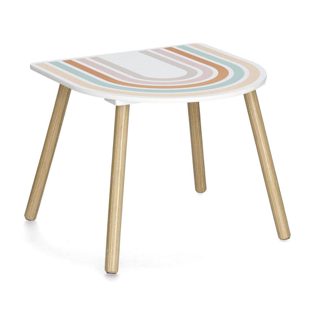 Zeller Present Kindertisch Kinderzimmermöbel RAINBOW aus MDF und Kiefer, Tisch + 2 Stühle (funktional), keine