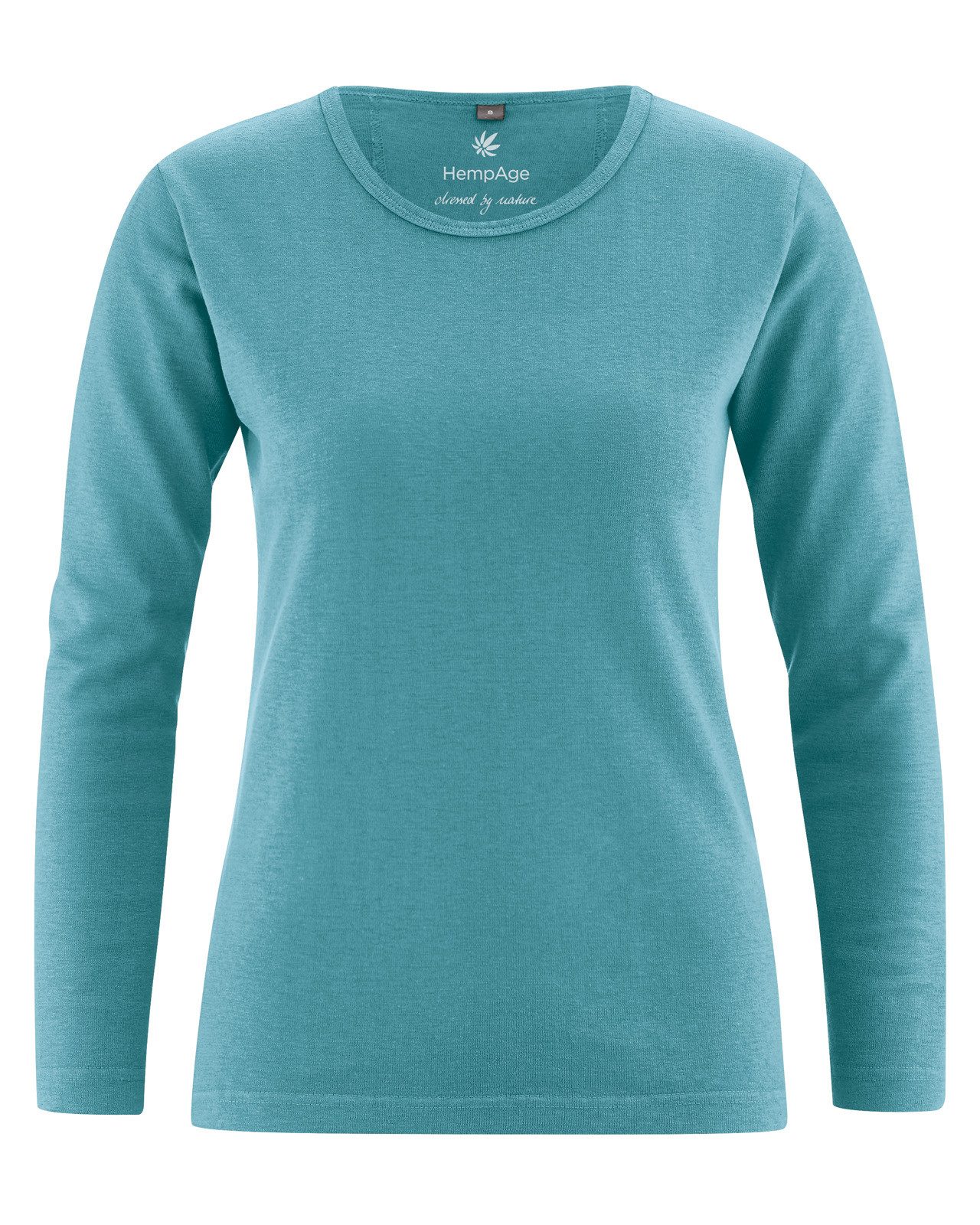 Langarmshirt Basic Langarmshirt Damen Hanf/Biobaumwolle Slim Fit