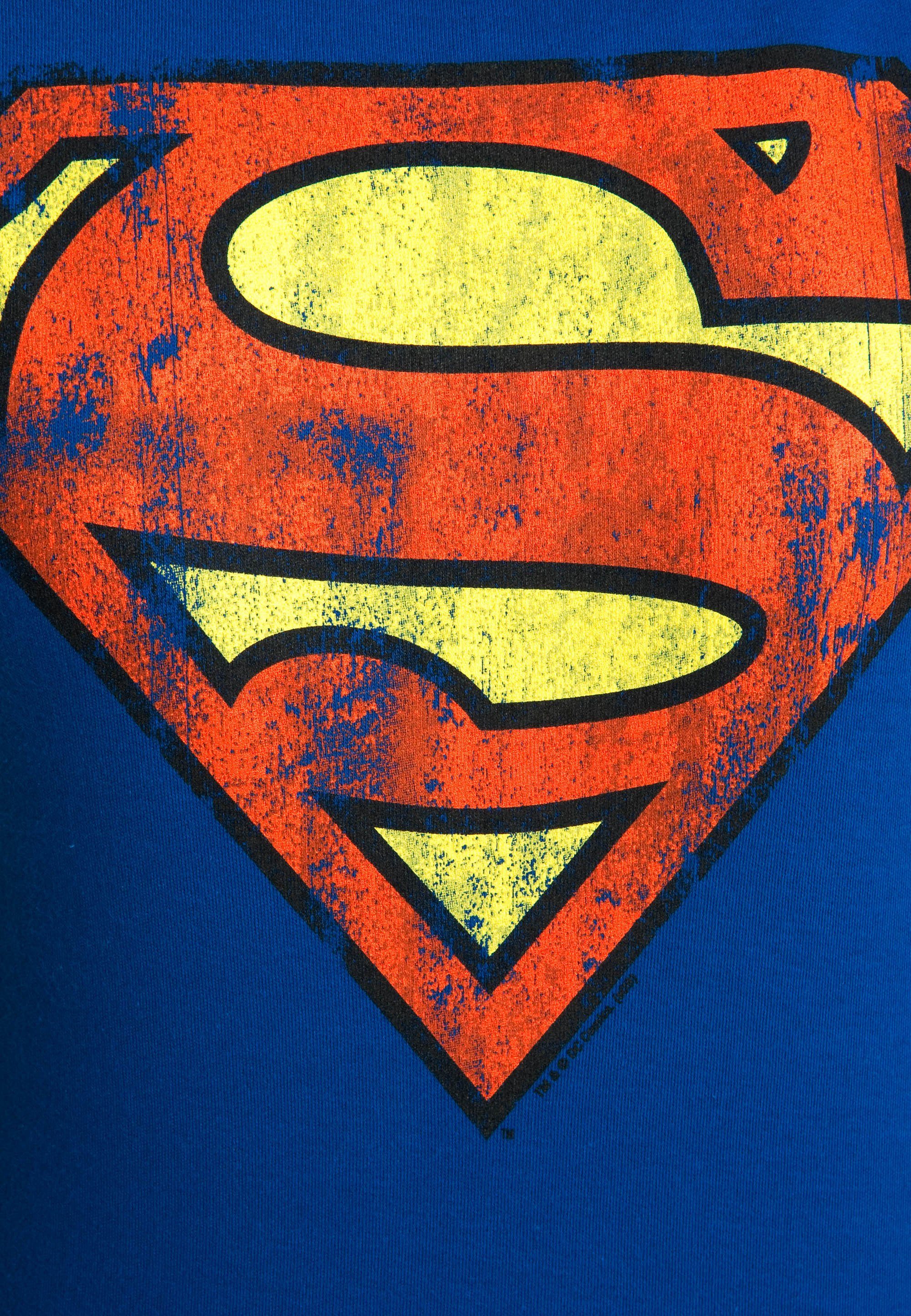 lizenzierten LOGOSHIRT Superman-Logo T-Shirt Originaldesign mit