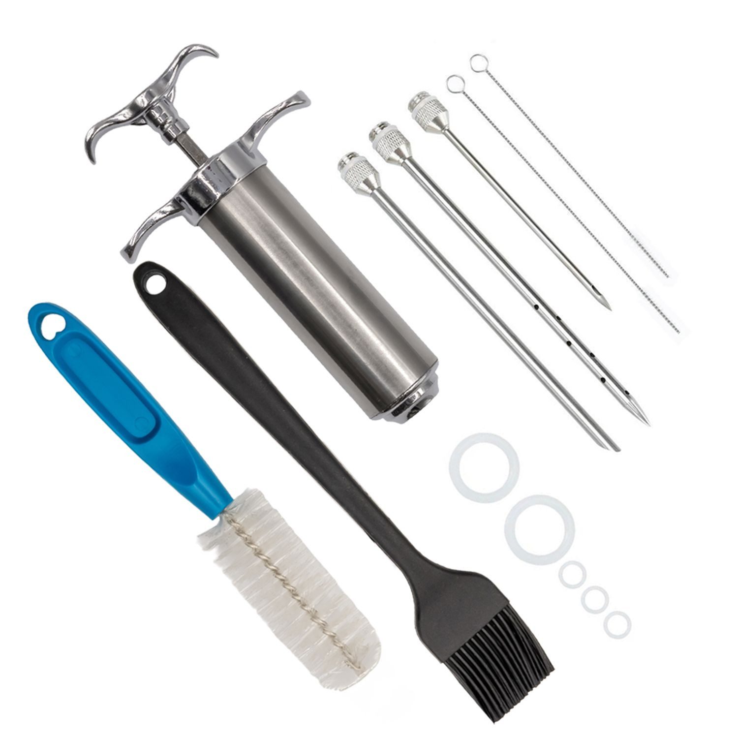 Intirilife Marinierspritze, (1-St), Marinierspritze Spritze für Grill Gewürze, Marinaden, Braten, BBQ