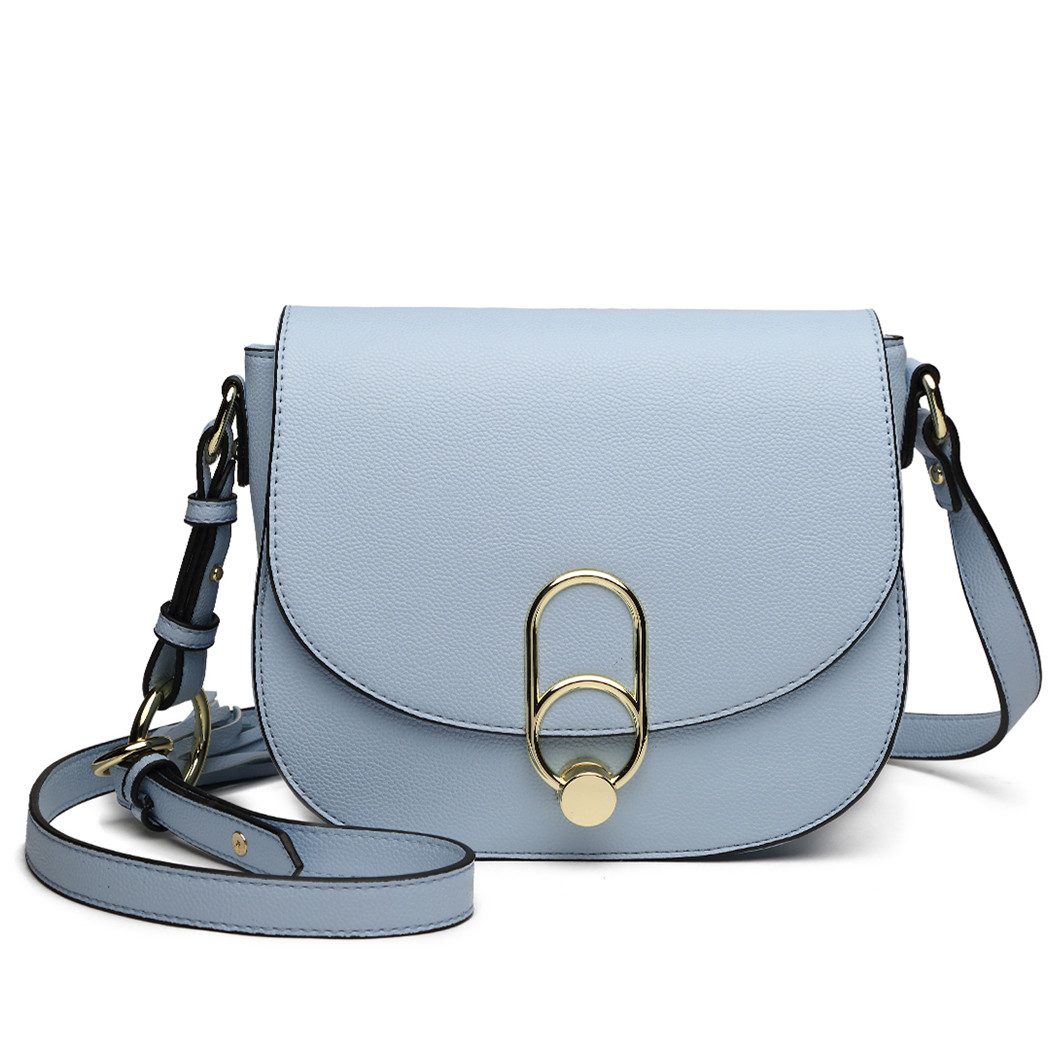 Miss Lulu Umhängetasche Schultertasche Damen Cross Body Bag Modern Mit Reißverschluss