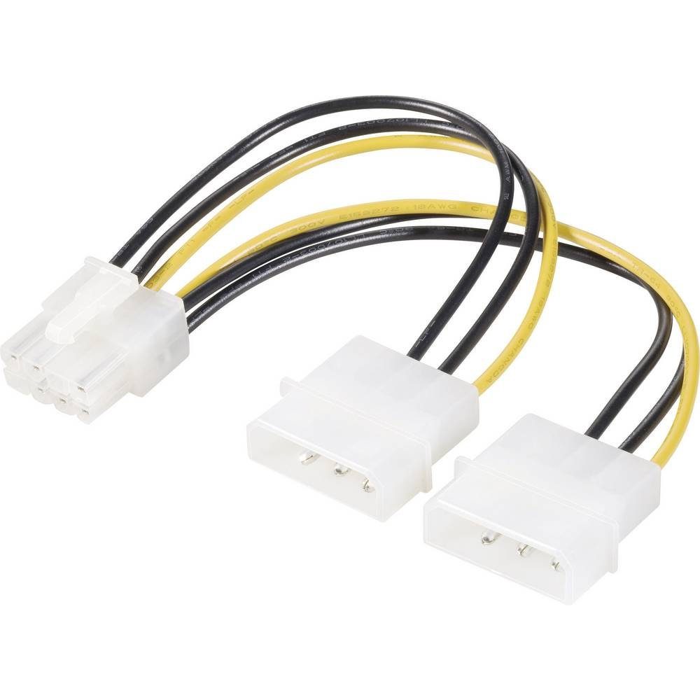 Renkforce PCI-Express Y-Stromversorgungs-Kabel 15 cm Computer-Kabel, (15.00 cm)