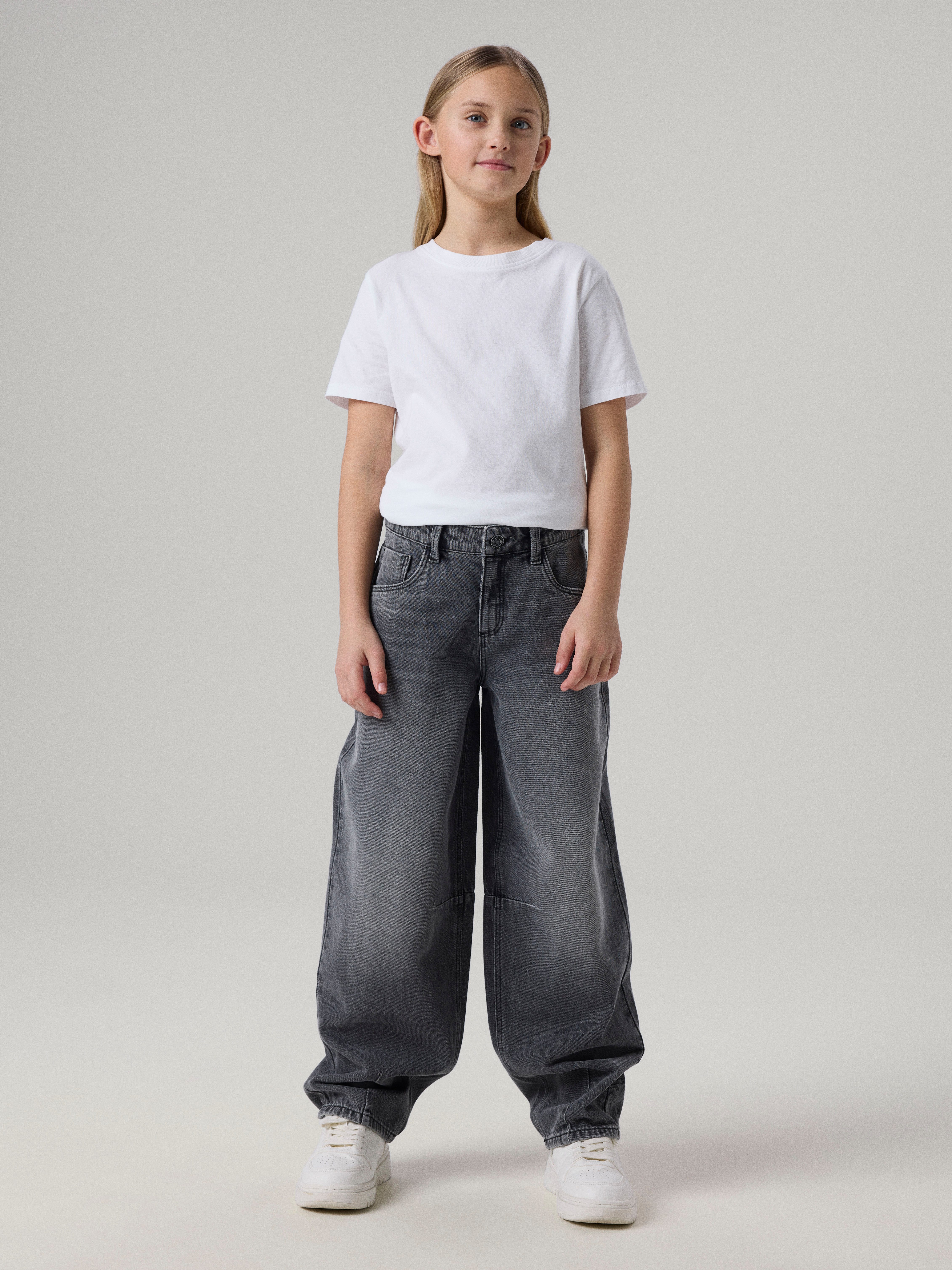 Name It 5-Pocket-Jeans NKFBELLA BARREL JEANS 2113-RM NOOS Baumwolle, starke Abnutzungserscheinungen, Barrel Fit – Bild 3 von 5