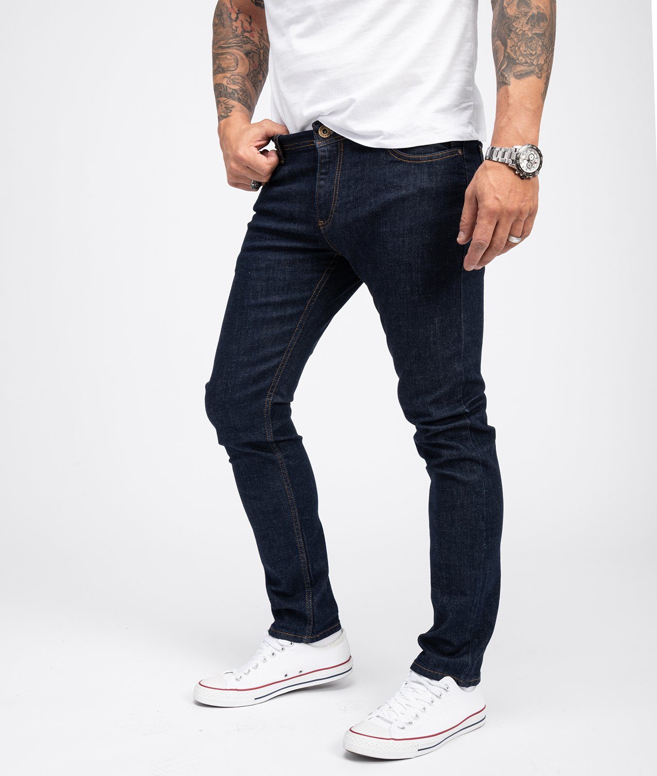 Rock Creek Slim-fit-Jeans Herren Jeans Slim Fit Dunkelblau RC-2138 günstig online kaufen
