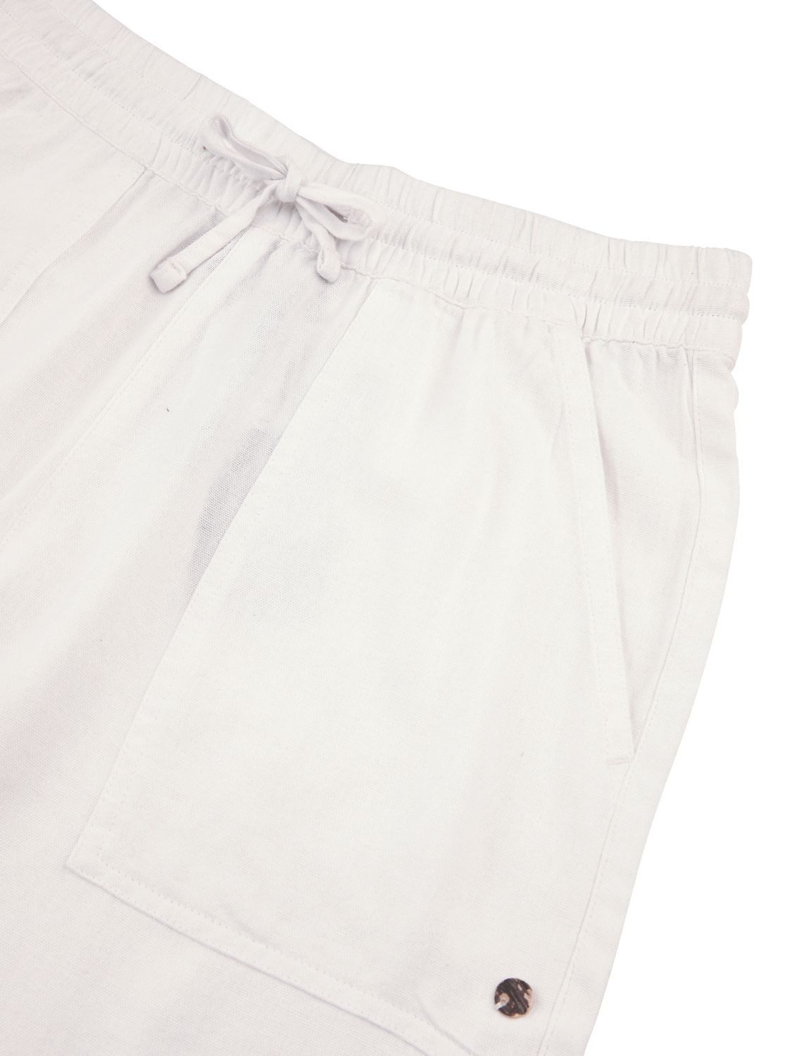 DENIMFY Sweatshorts Damen Leinen Shorts DFAlessia Regular Fit Leinenshorts mit Kordelzug – Bild 3 von 4