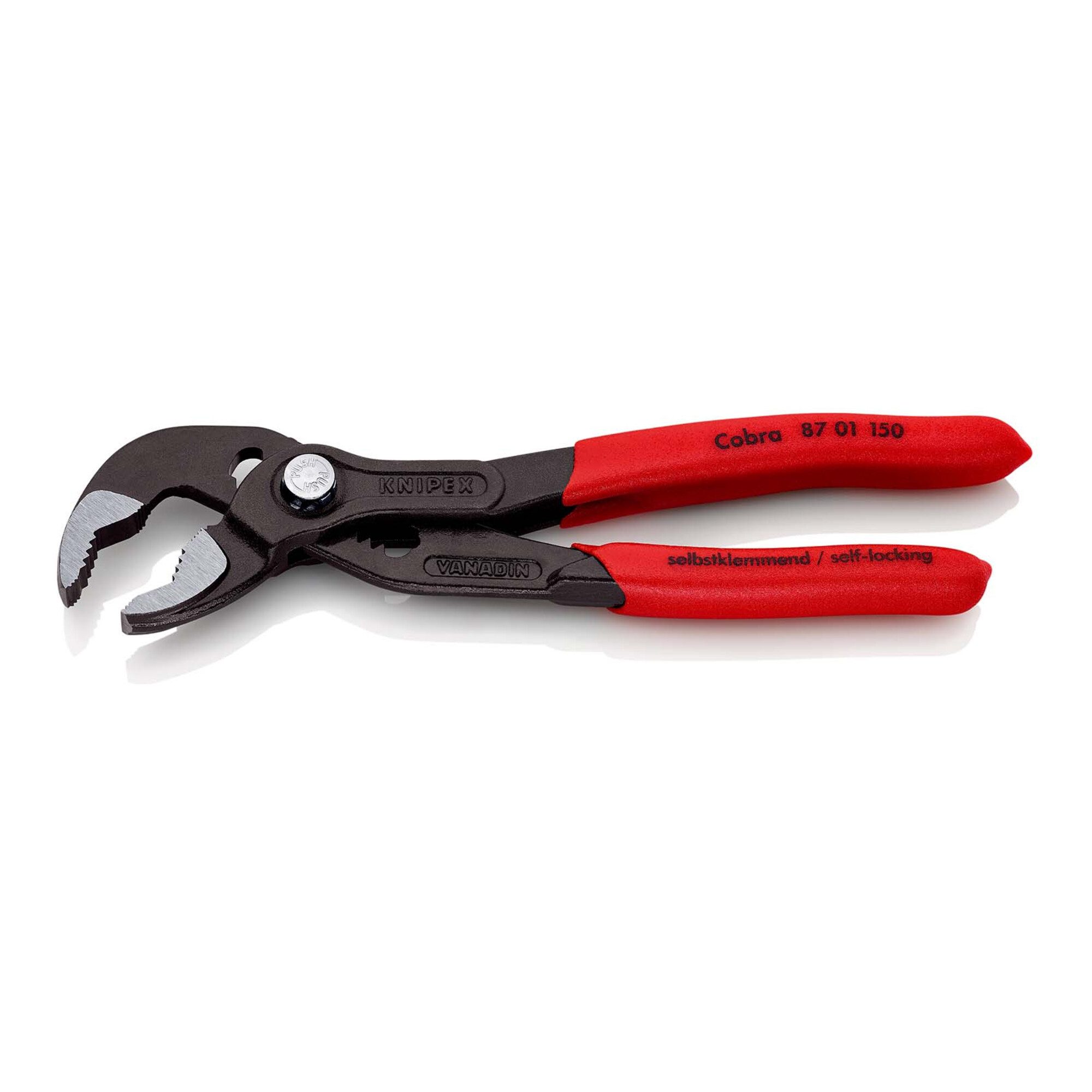 Knipex Wasserpumpenzange KNIPEX 87 01 150 Cobra® Hightech-Wasserpumpenzange mit rutschhemmendem
