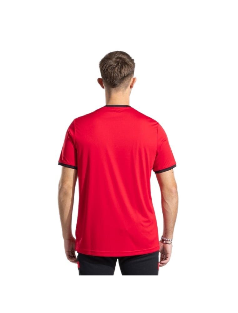 Joma T-Shirt Combi Premium (100% Polyester, atmungsaktiv) rot/schwarz Herren
