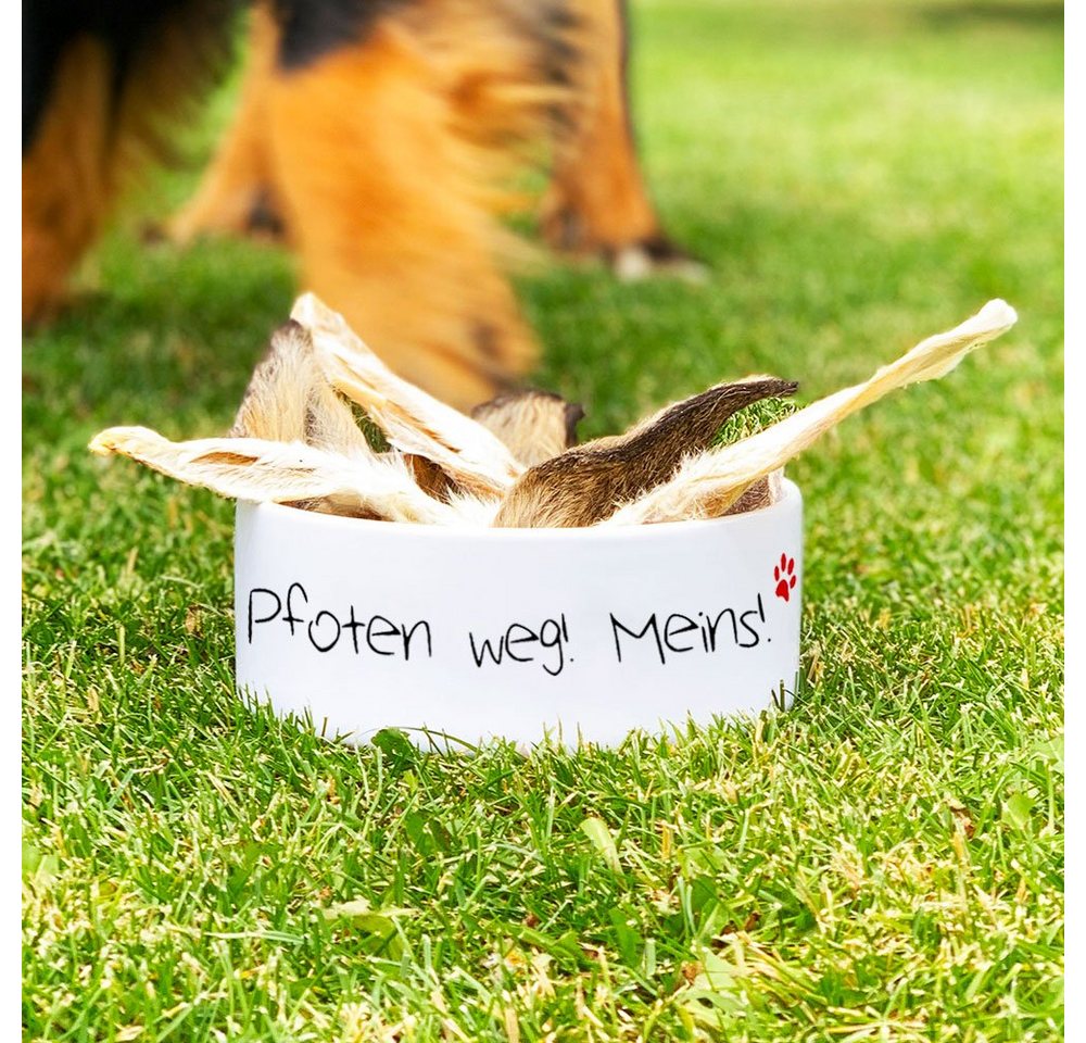 Thumbnail - Cadouri Futternapf PFOTEN WEG! MEINS! Design-Hundenapf, Futterschüssel für Hunde, Keramik, lebensmittelechter, schwerer ...