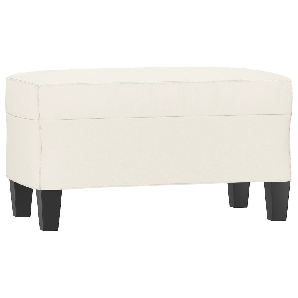 vidaXL Sitzbank Sitzbank Creme 70x35x41 cm Kunstleder