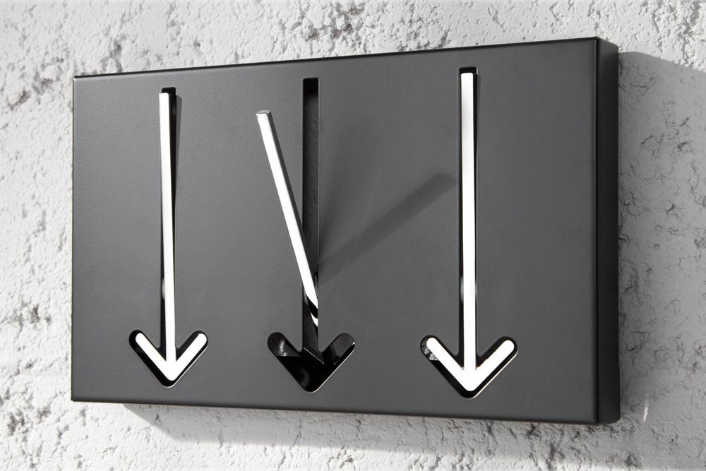 riess-ambiente Wandgarderobe ARROW 30cm schwarz, Garderobenpaneel günstig online kaufen
