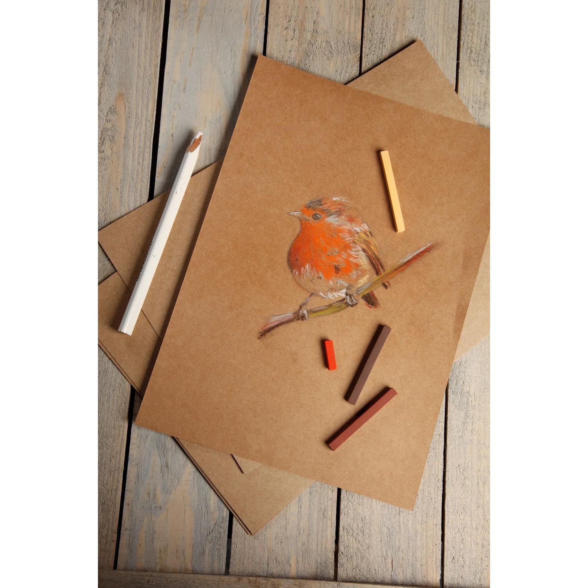 CLAIREFONTAINE Bastelkartonpapier Clairefontaine Kraftpapier 50x70 braun 400g 10Bl