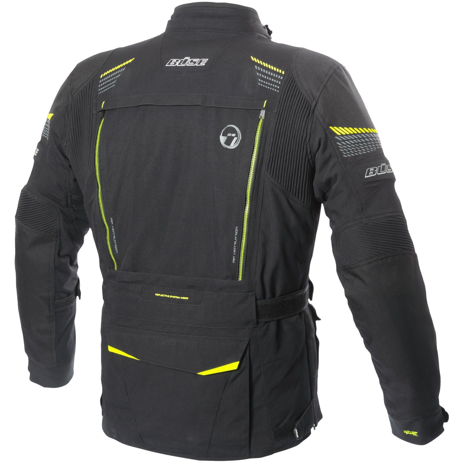 Büse Motorradjacke Büse Travel Pro Textiljacke schwarz / gelb Herren 30 kur günstig online kaufen