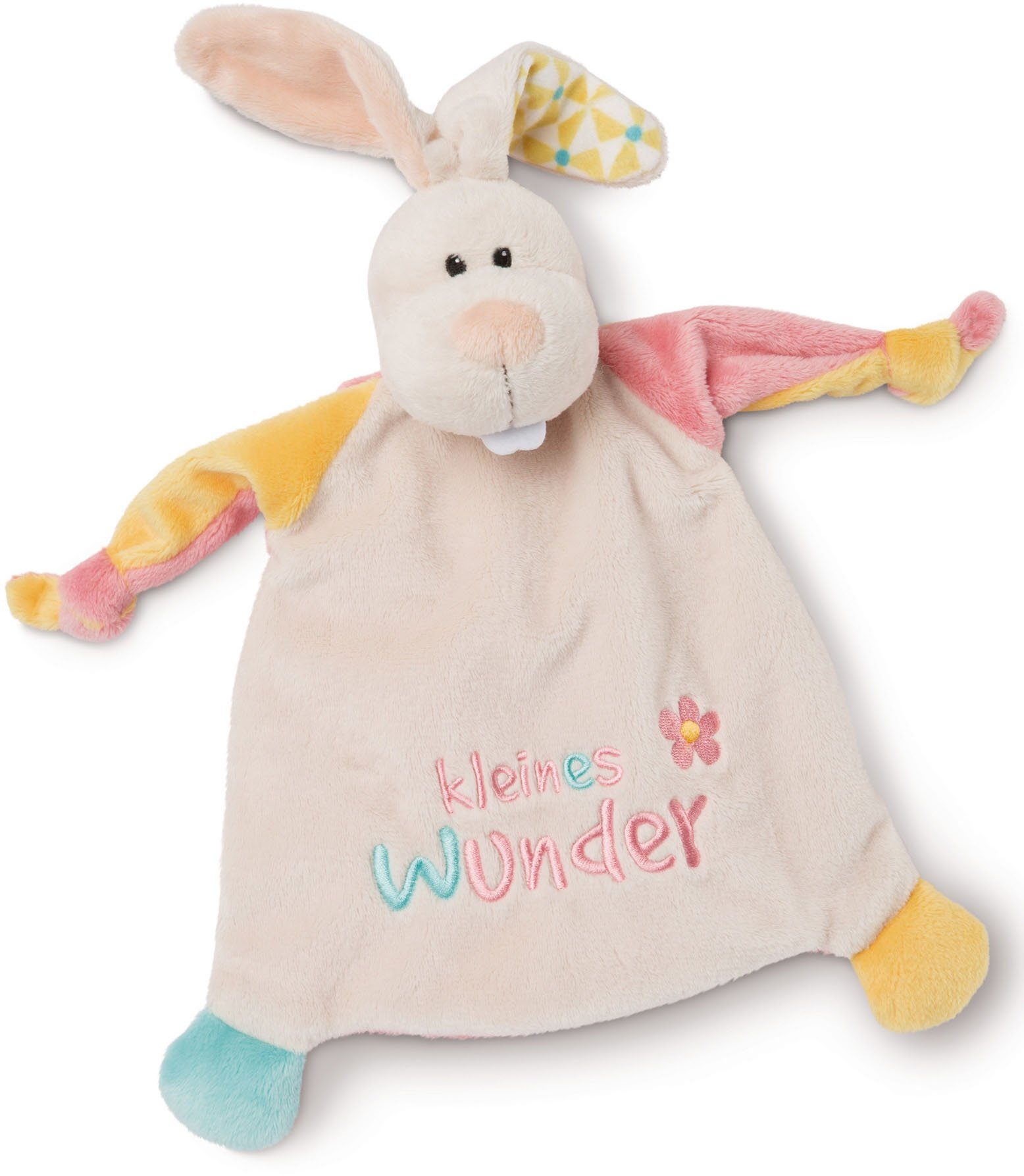 Nici Schmusetuch My first NICI Kollektion, Hase, kleines Wunder, mit aufgestickten Augen