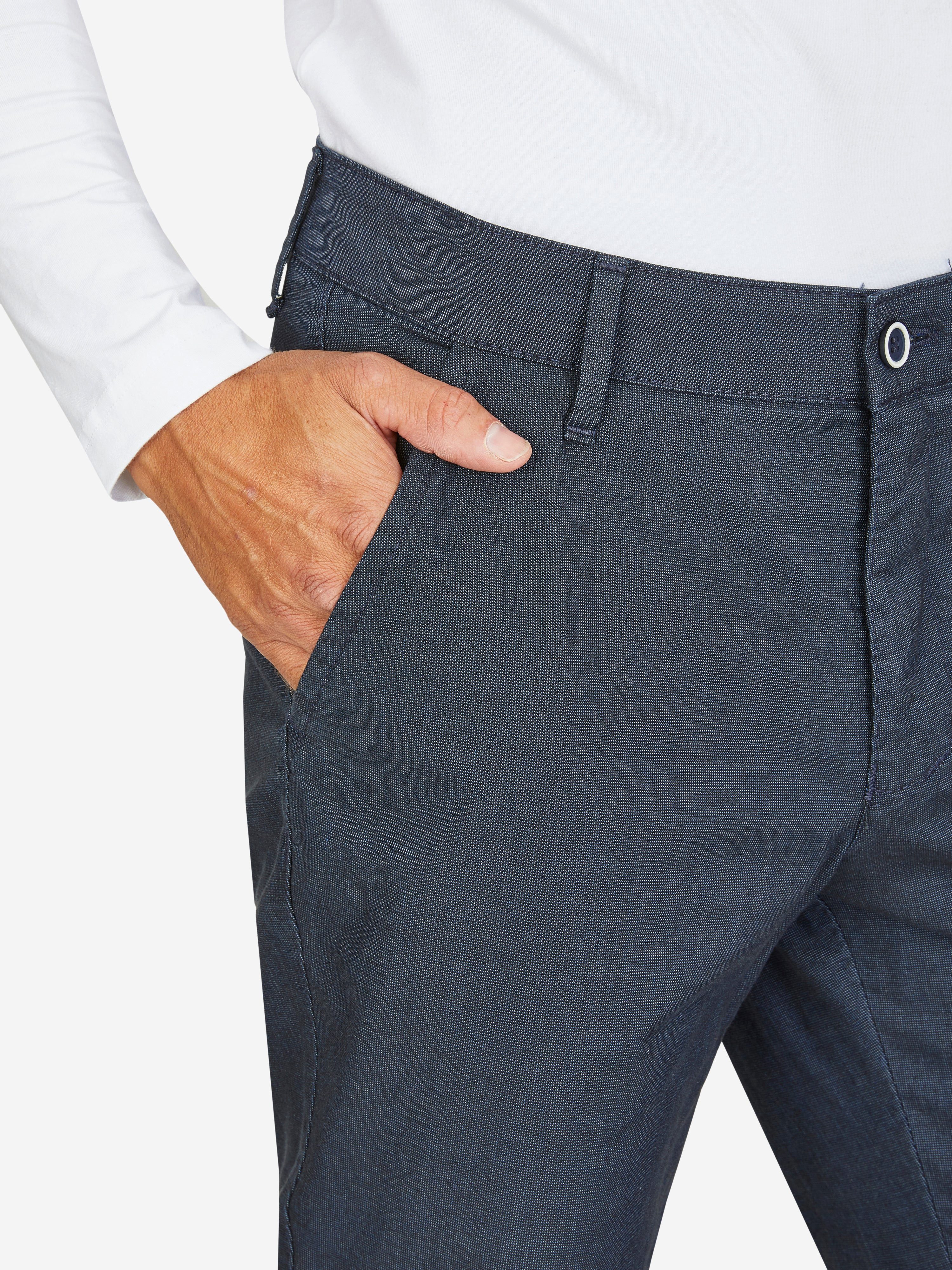 Club of Comfort Chinohose Chino/Flat Front Hose GARVEY 6910 - dunkelblau - Herrenhose - 255 ["Wool-Look ist die hautsympathische Alternative zur klassischen