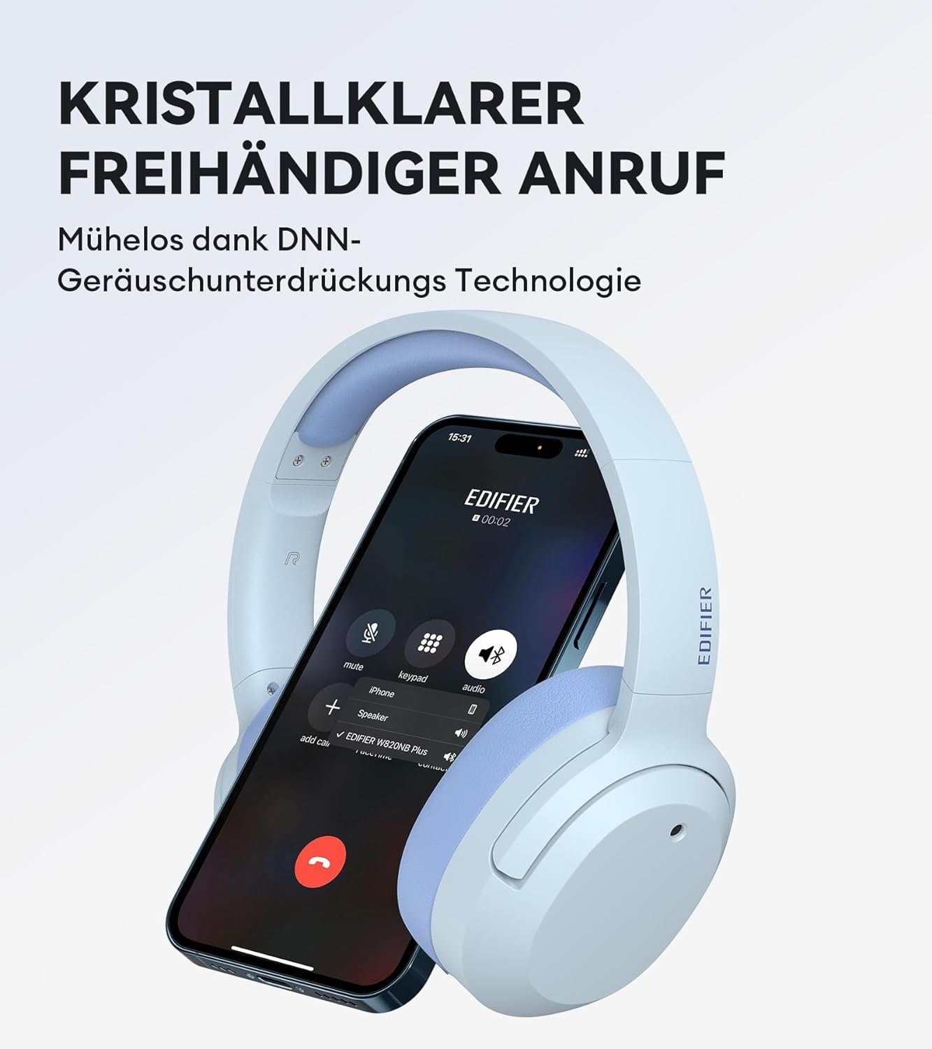 Wired (Deep Neural Gaming-Headset 49 Stunden (DNN Schnelllade & Edifier® Hi-Res Bluetooth, LDAC Audio Network)-Geräuschunterdrückung, Wireless Spielzeit)