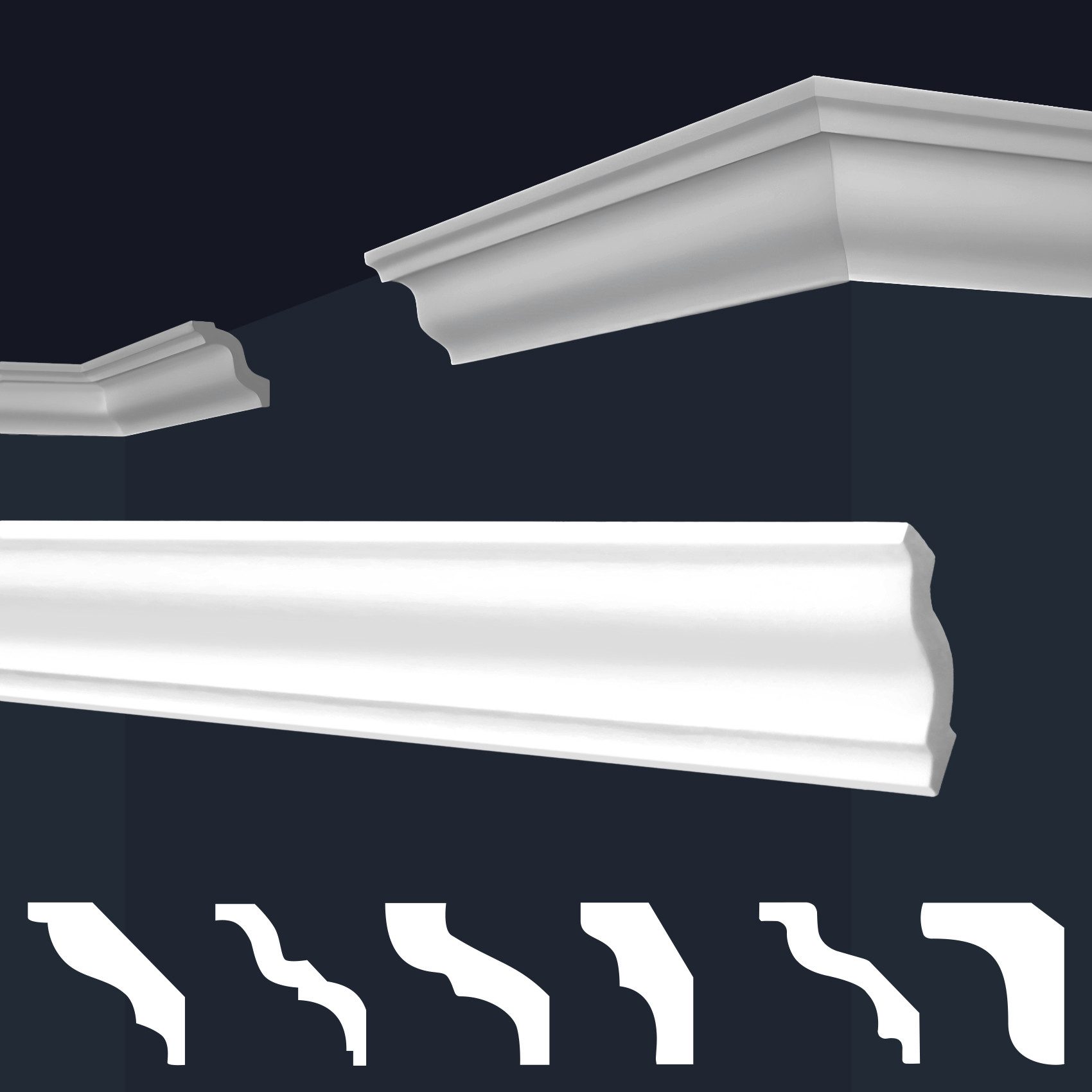 marbet design Stuckleiste E-5, Innen- & Außenecke (1 Stück), XPS Styropor w günstig online kaufen