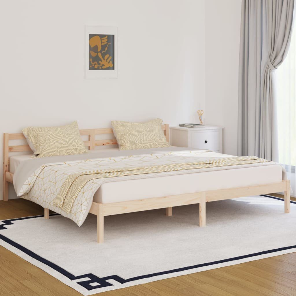 furnicato Bettgestell Massivholzbett Kiefer 200x200 cm günstig online kaufen