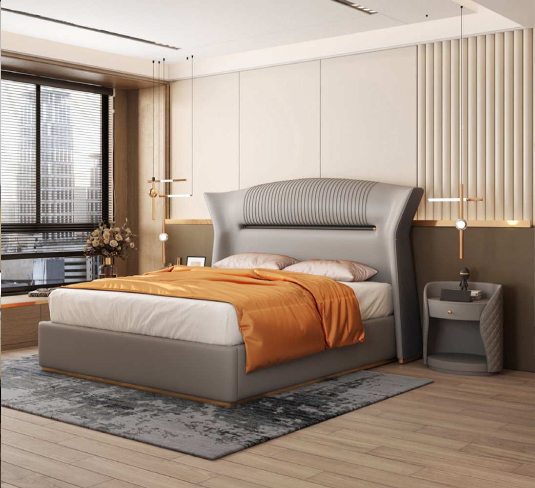 JVmoebel Bett Schlafzimmer Bett Polsterbett Doppelbett Design Luxus Doppel 180x200 (Bett), Made In Europe