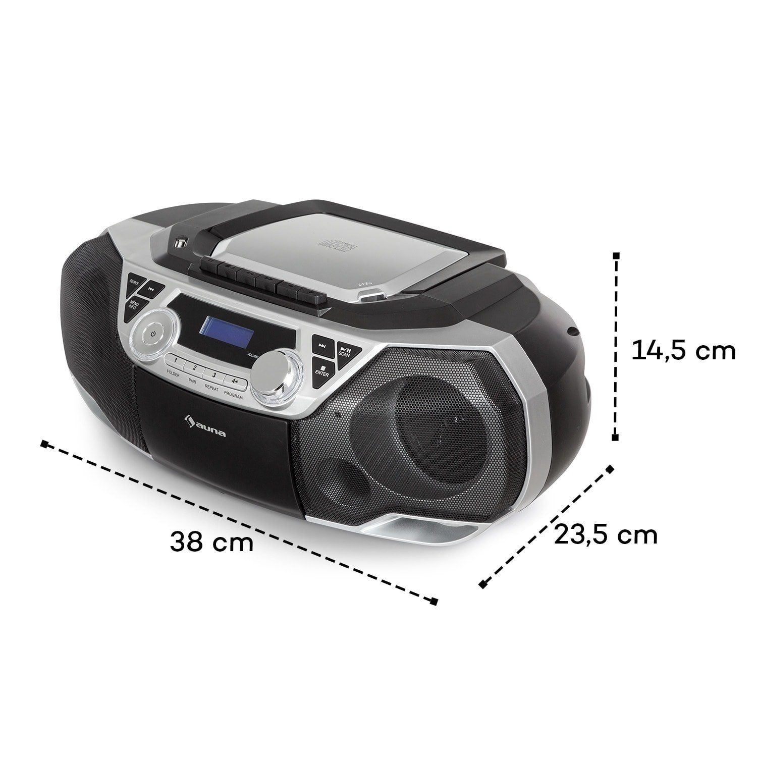 Roadie Kinder Soundbox) Bluetooth CD Radio UKW-Radiotuner, und Spieler tragbar CD 2K (DAB+ Auna Musikbox Radio Player